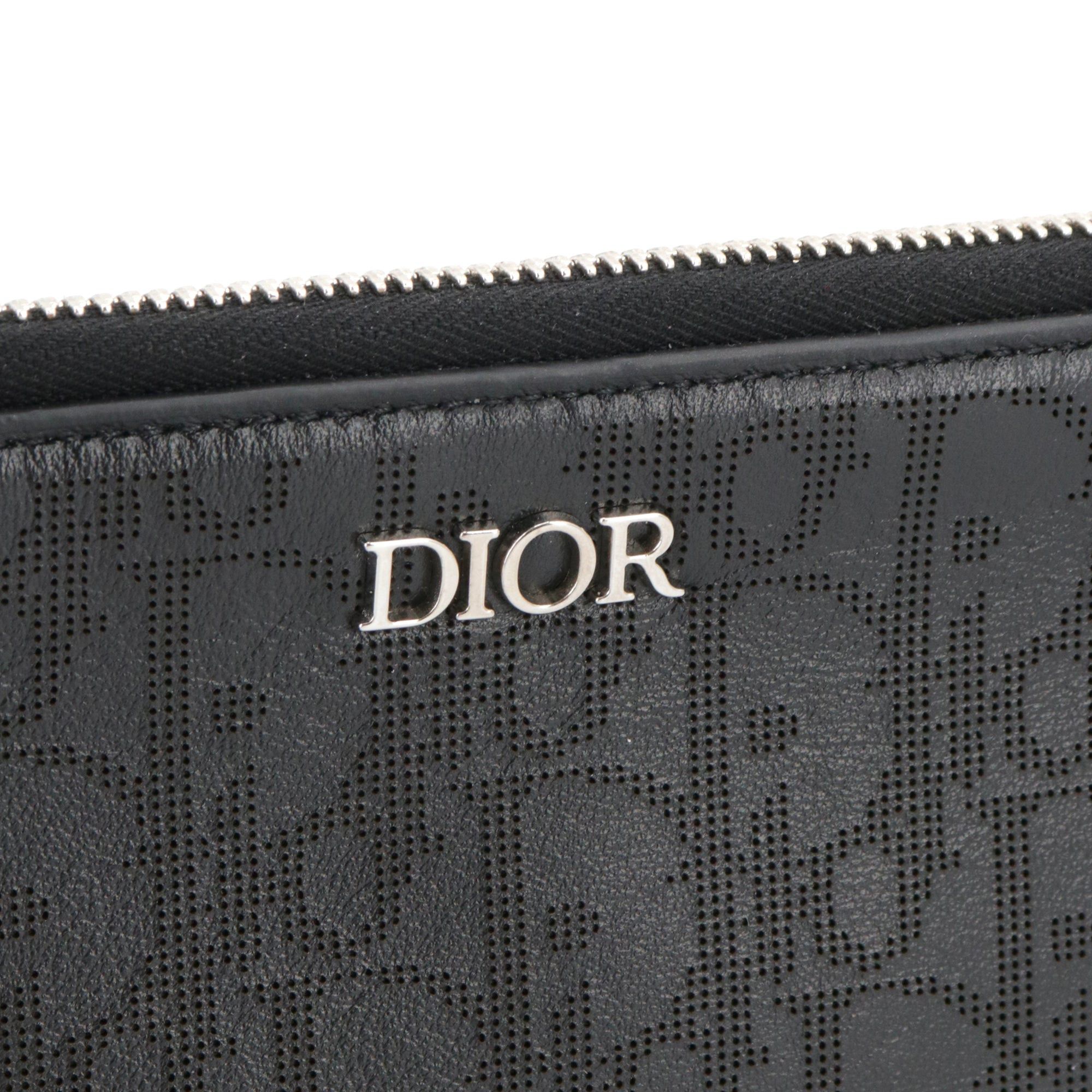 Dior DIOR - Dior Triangle Galaxy clutch in black monogram leather Size ONE SIZE - 5 Thumbnail