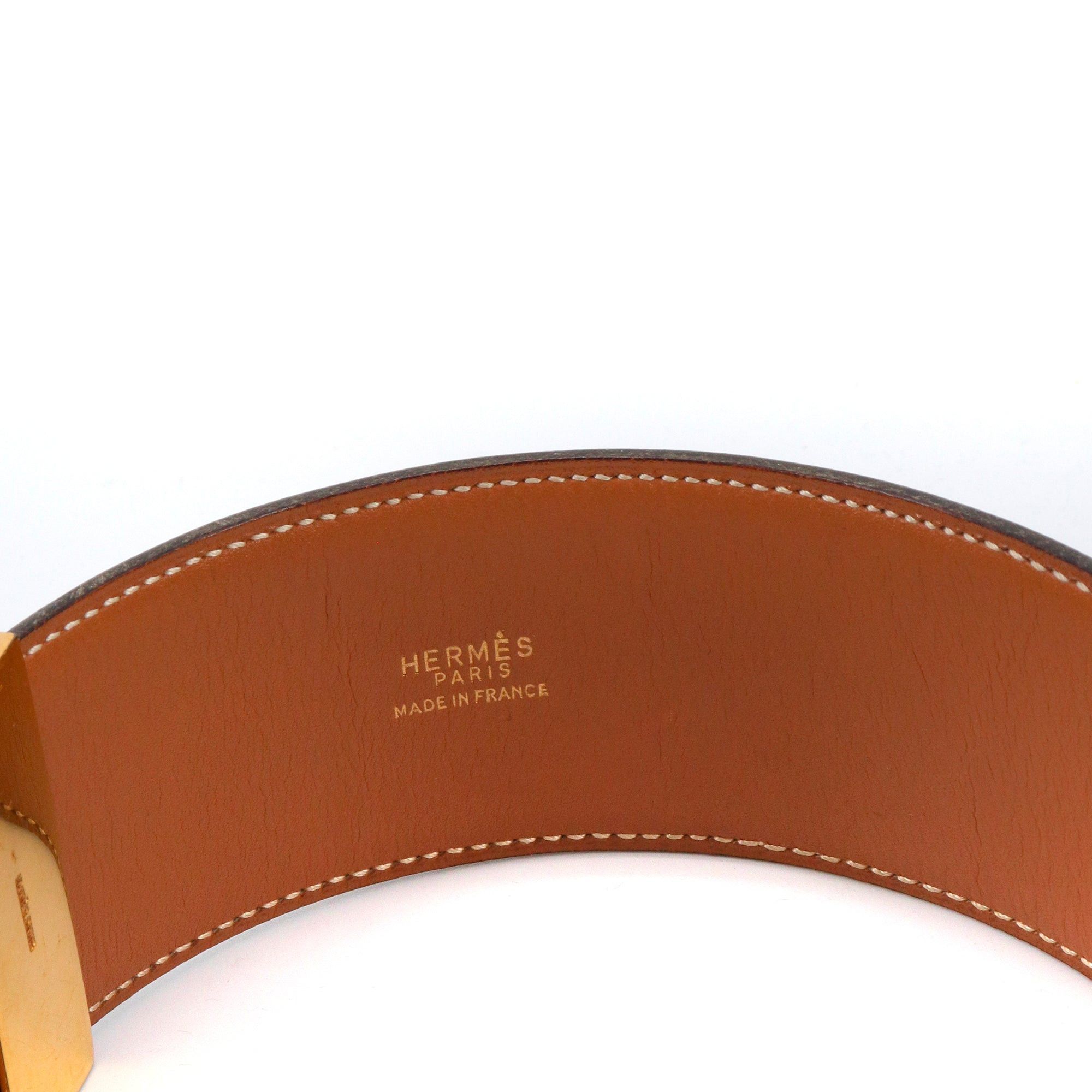 Hermes HERMÈS - Hermès Collier de Chien belt in gold epsom leather (T75) Size ONE SIZE - 7 Thumbnail