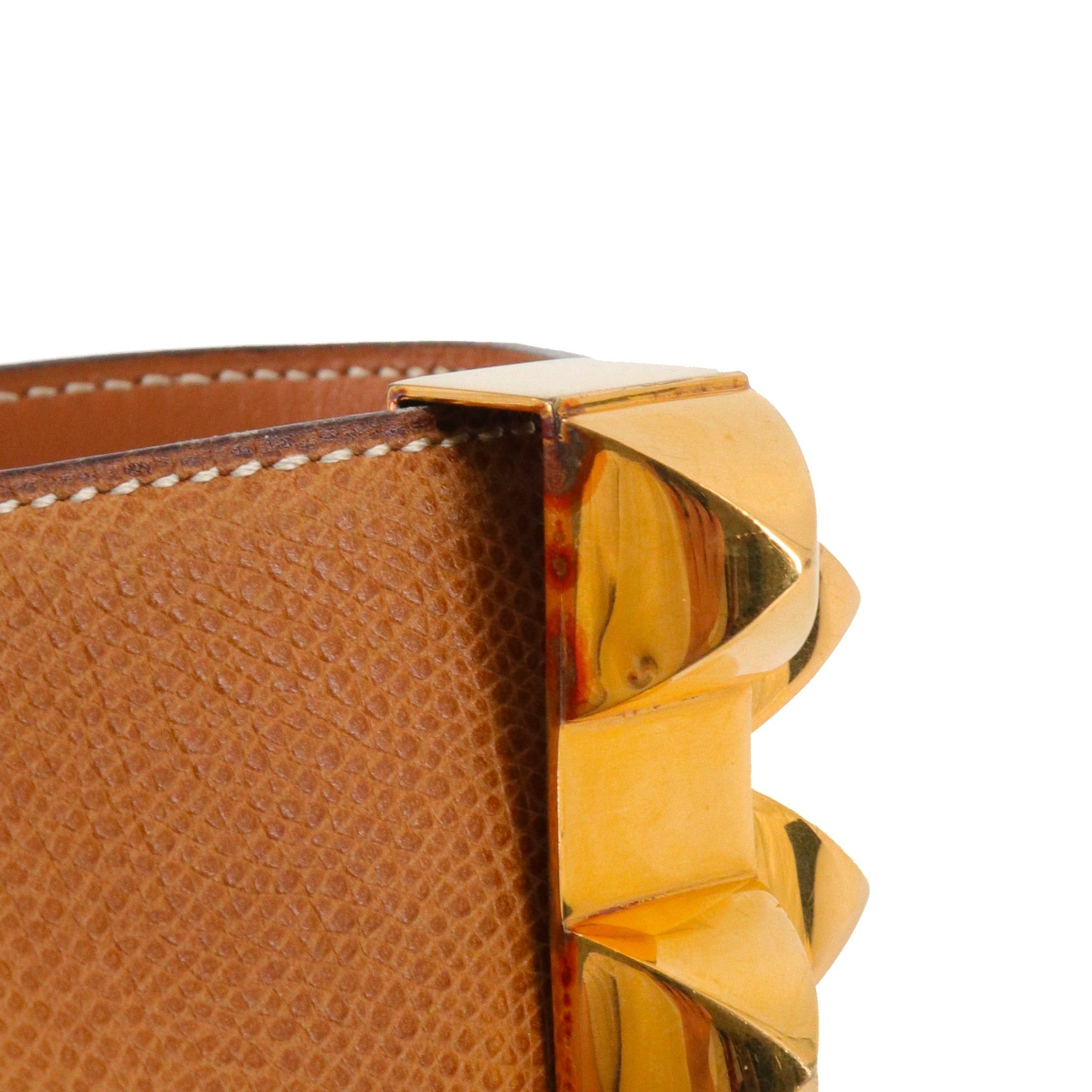 Hermes HERMÈS - Hermès Collier de Chien belt in gold epsom leather (T75) Size ONE SIZE - 6 Thumbnail