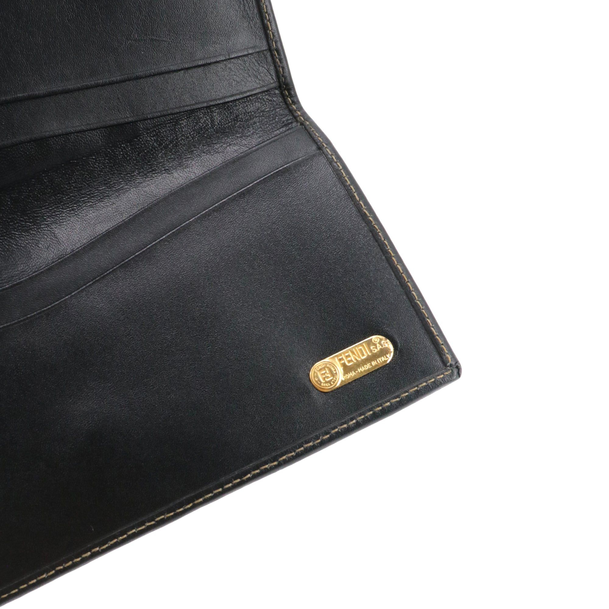 Fendi FENDI - Fendi wallet in striped leather and canvas Size ONE SIZE - 6 Thumbnail