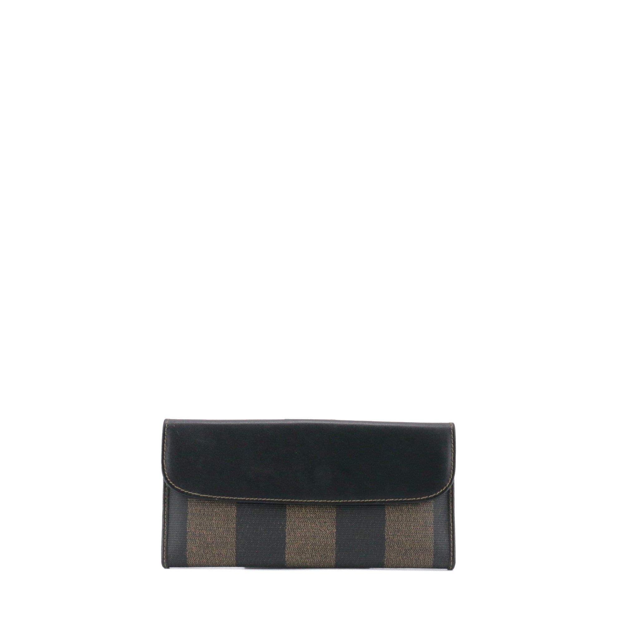 Fendi FENDI - Fendi wallet in striped leather and canvas Size ONE SIZE - 2 Thumbnail