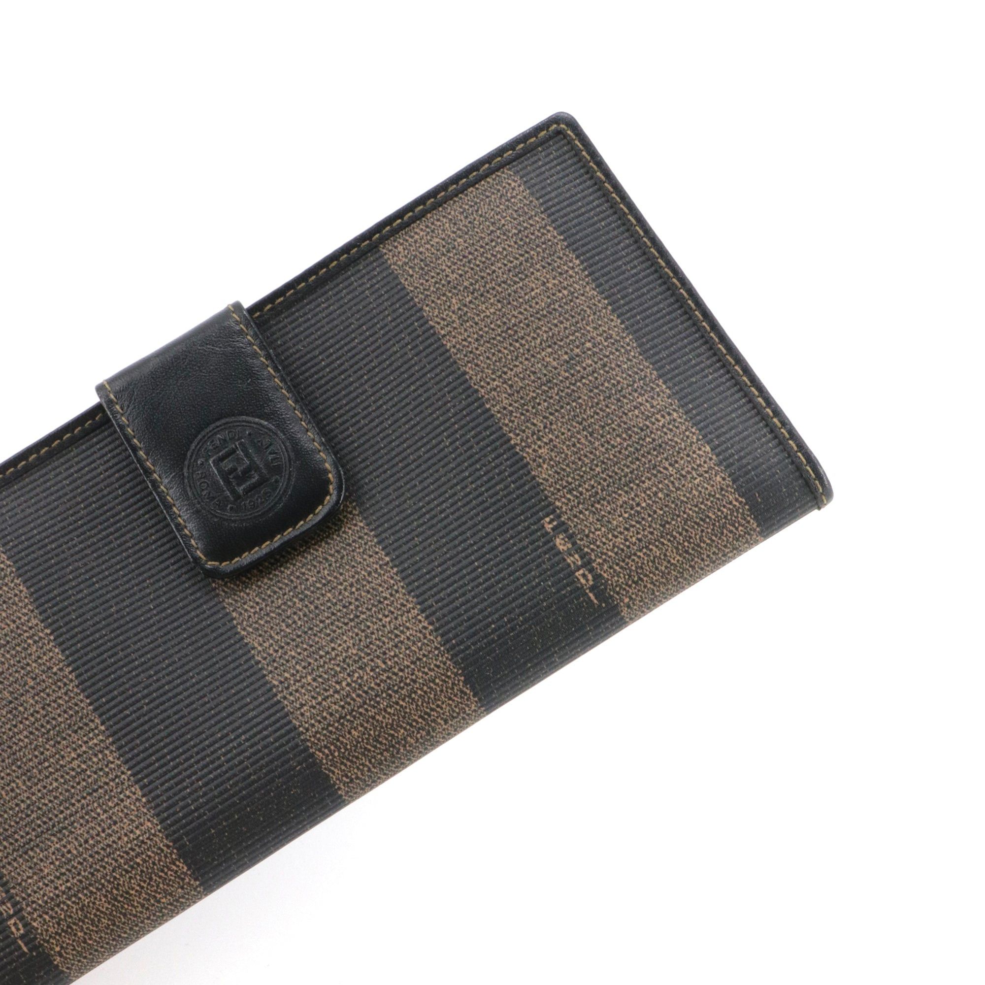 Fendi FENDI - Fendi wallet in striped leather and canvas Size ONE SIZE - 5 Thumbnail