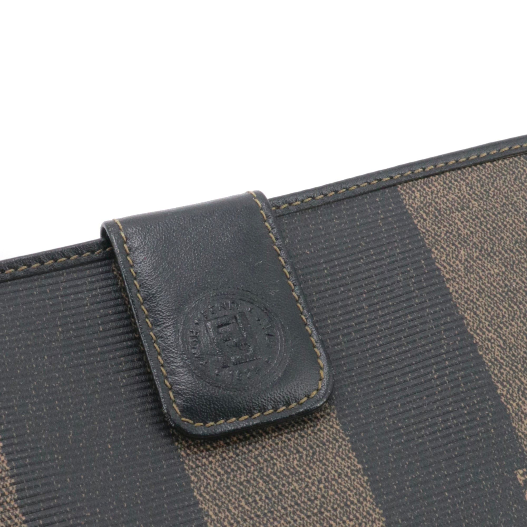 Fendi FENDI - Fendi wallet in striped leather and canvas Size ONE SIZE - 4 Thumbnail