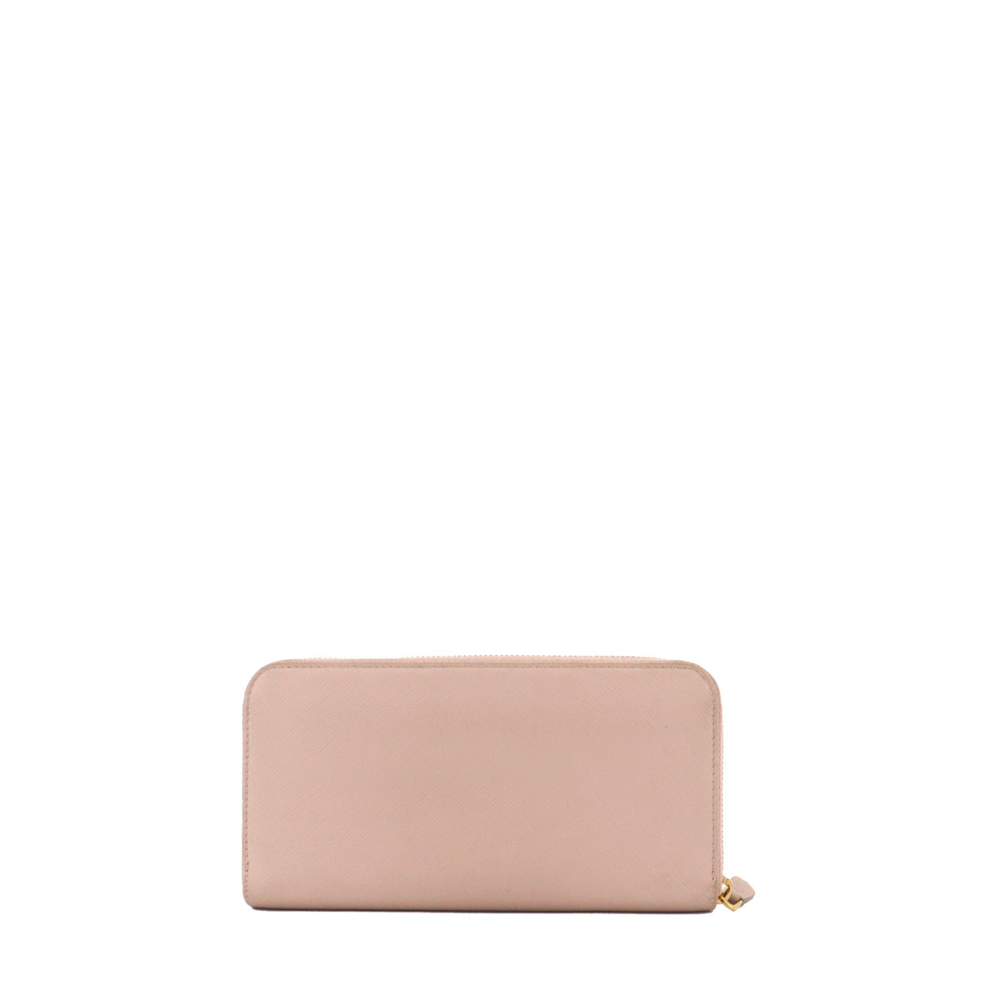 Prada PRADA - Large Prada wallet in pale pink leather Size ONE SIZE - 2 Thumbnail