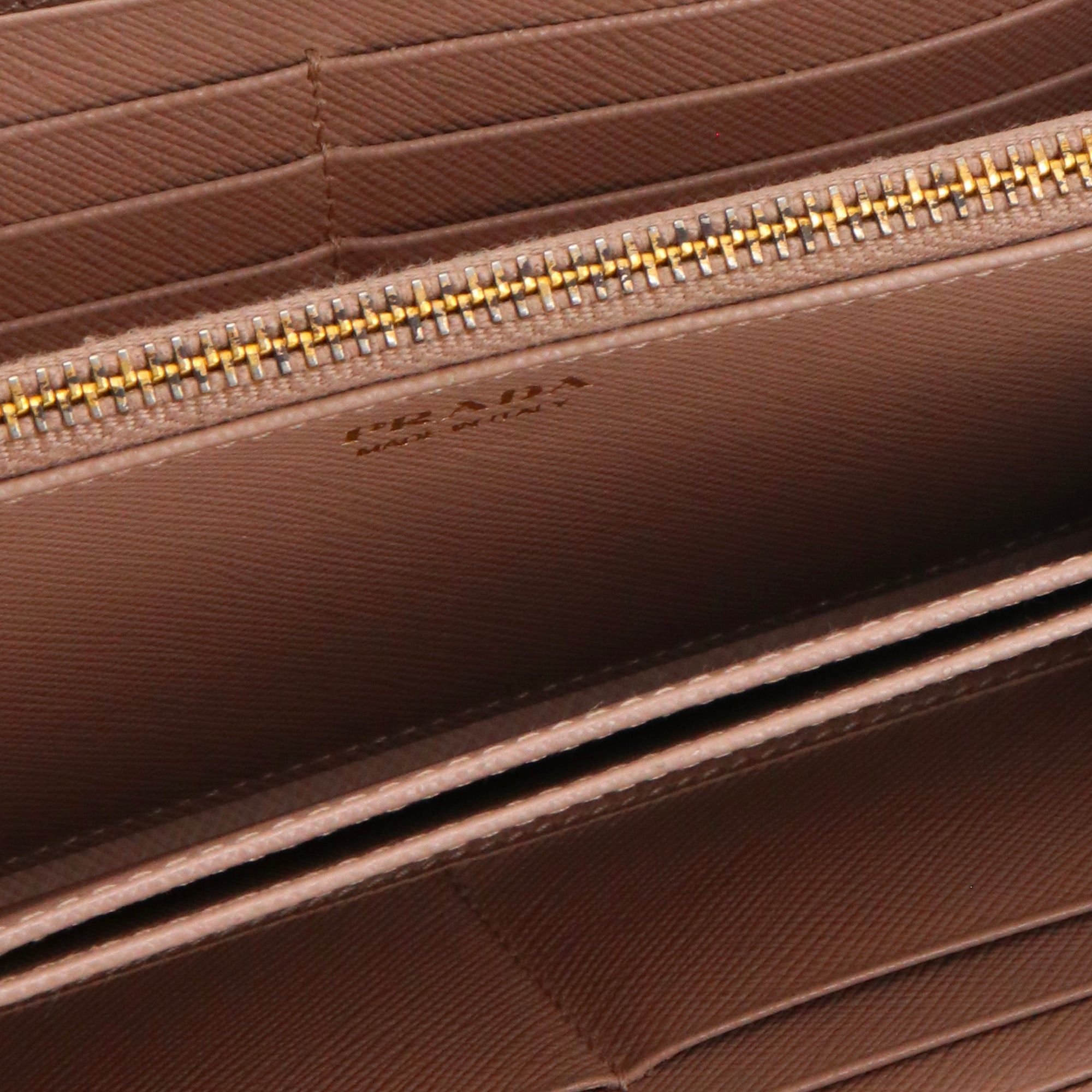 Prada PRADA - Large Prada wallet in pale pink leather Size ONE SIZE - 8 Thumbnail