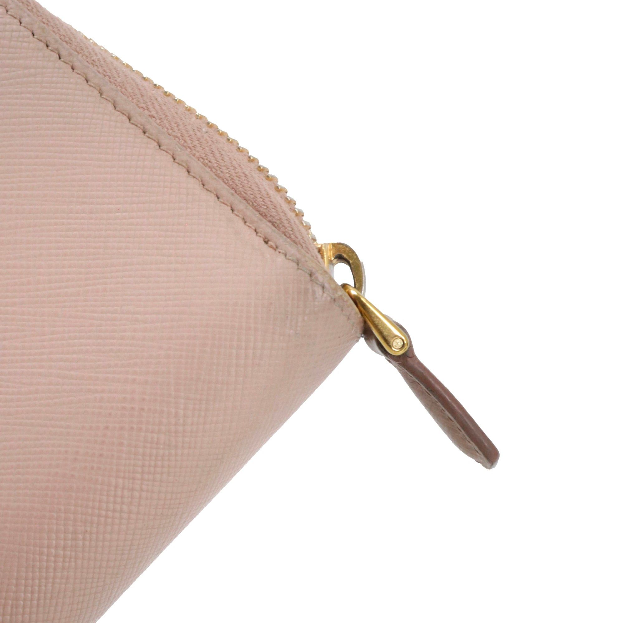 Prada PRADA - Large Prada wallet in pale pink leather Size ONE SIZE - 5 Thumbnail