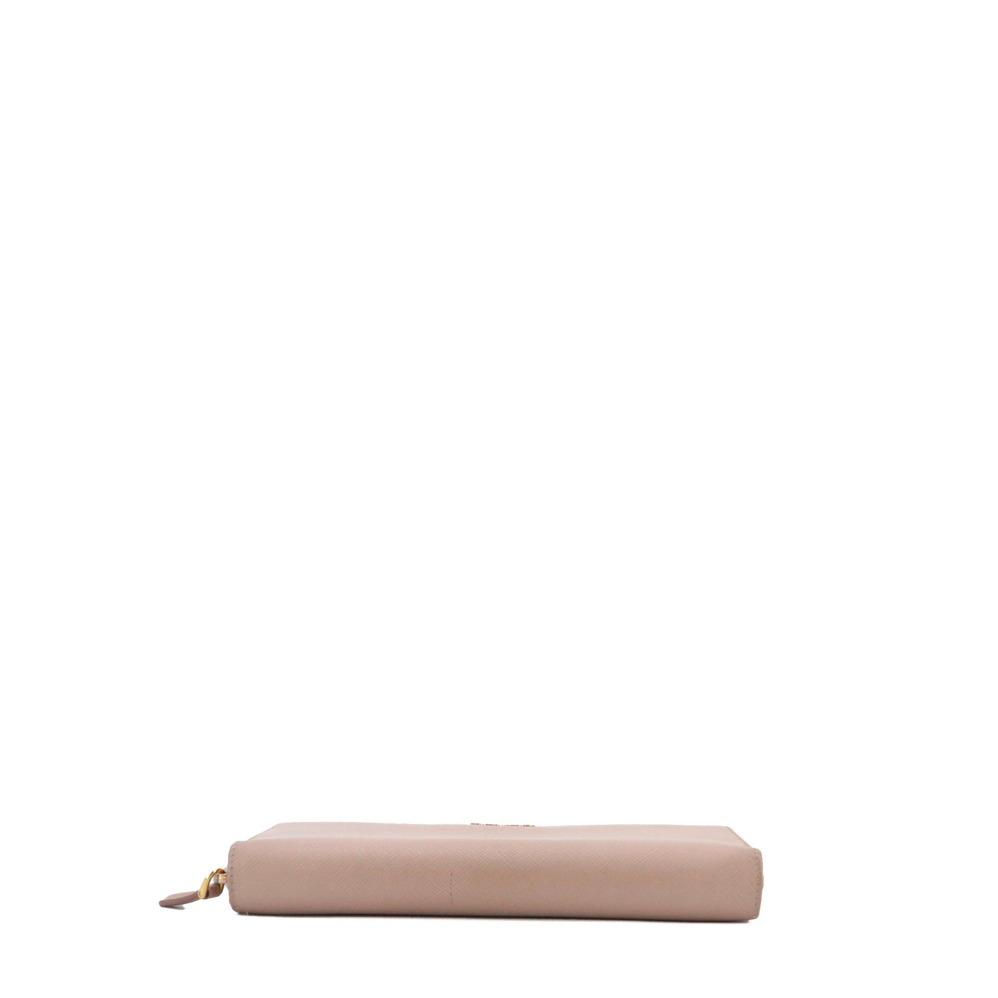 Prada PRADA - Large Prada wallet in pale pink leather Size ONE SIZE - 3 Thumbnail