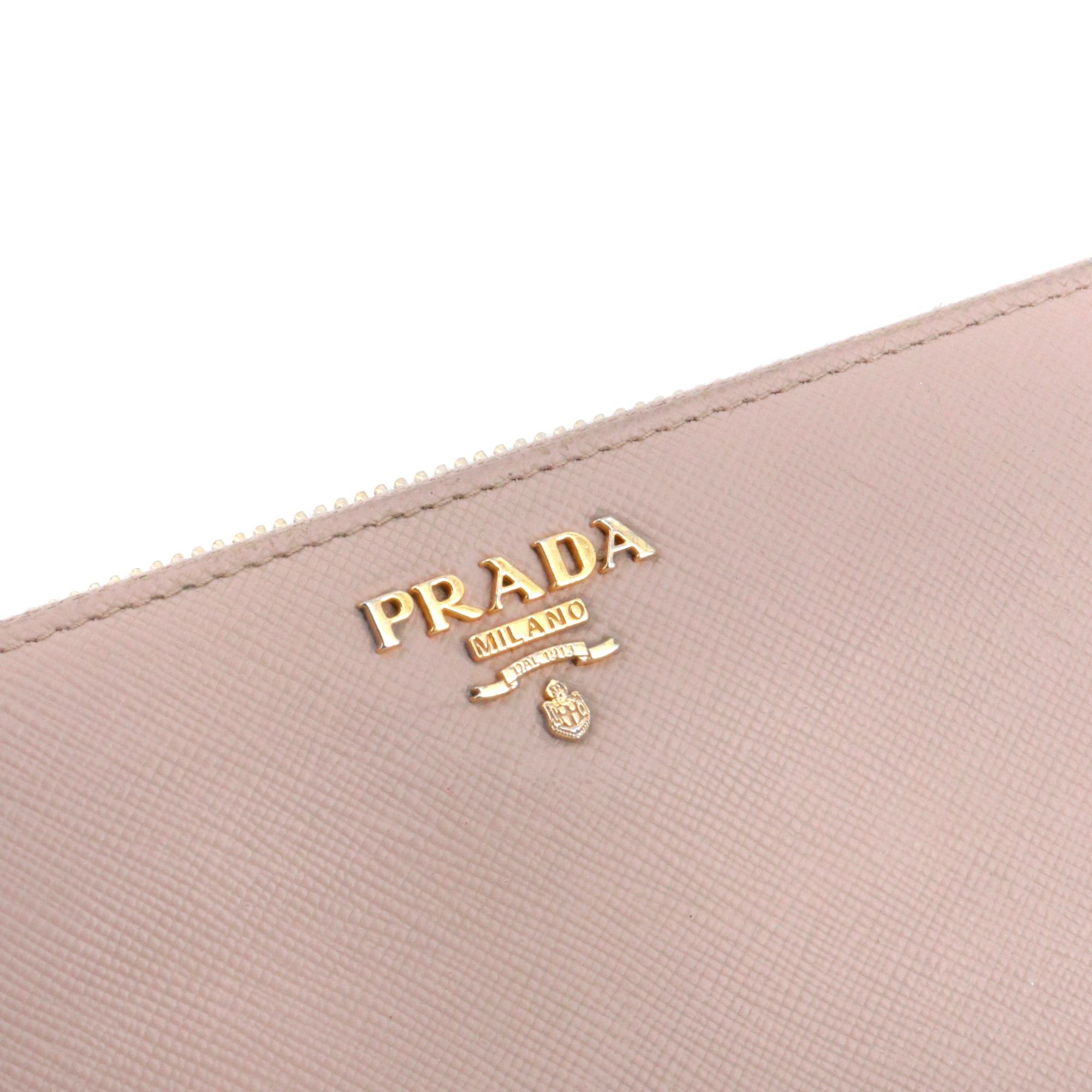 Prada PRADA - Large Prada wallet in pale pink leather Size ONE SIZE - 4 Thumbnail