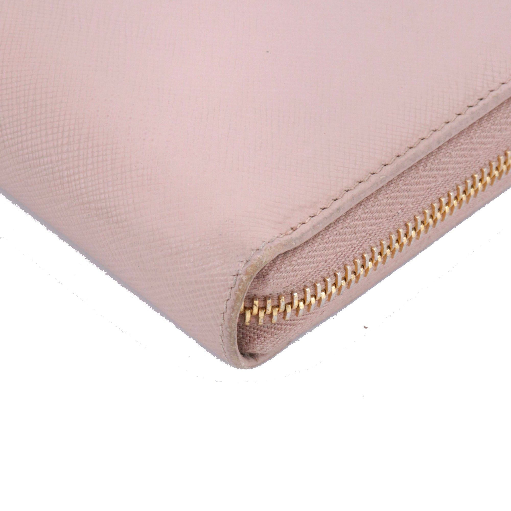 Prada PRADA - Large Prada wallet in pale pink leather Size ONE SIZE - 6 Thumbnail