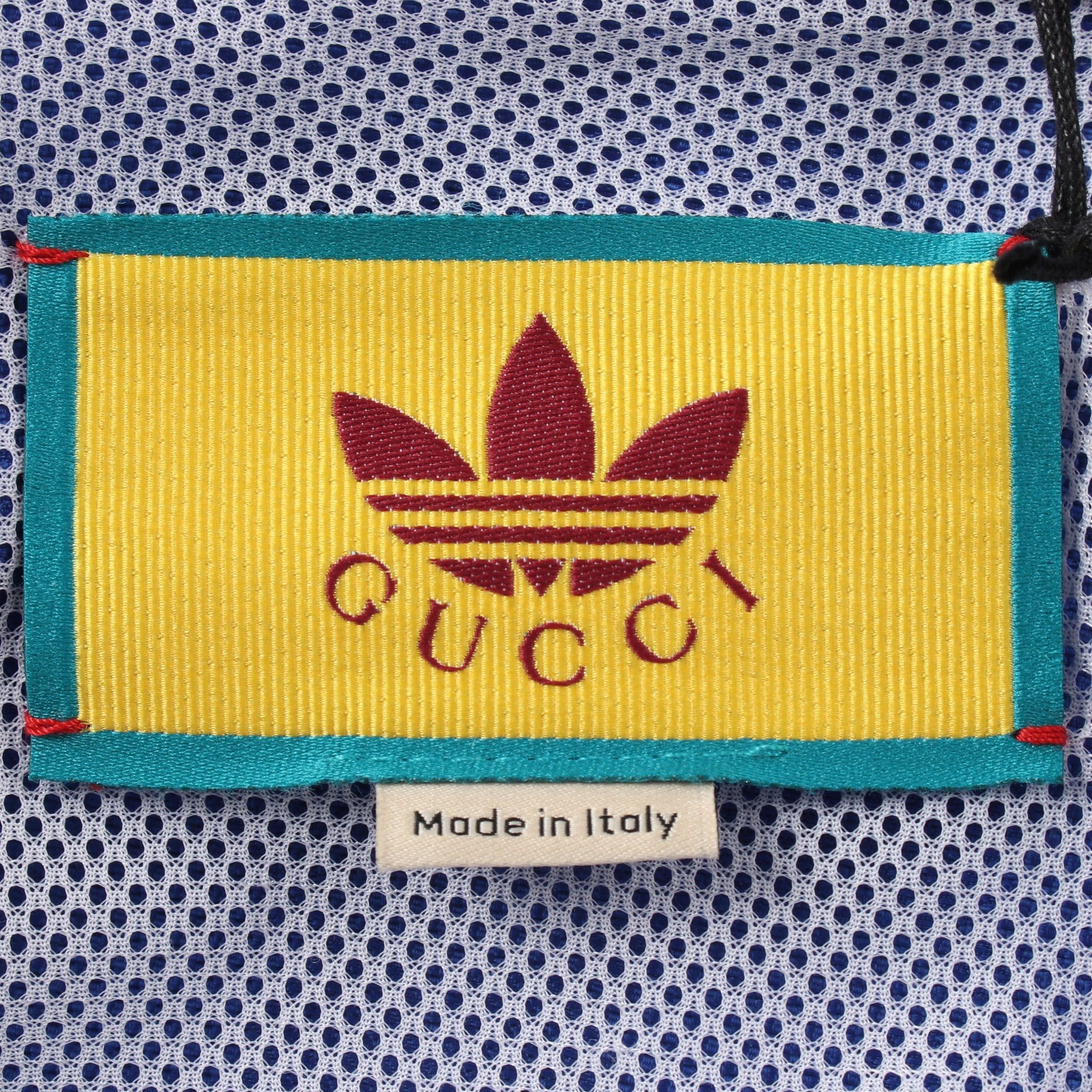 Gucci Gucci Gucci * Adidas Gg Windbreaker Booties Jacket Nylon Blue Size ONE SIZE - 3 Thumbnail