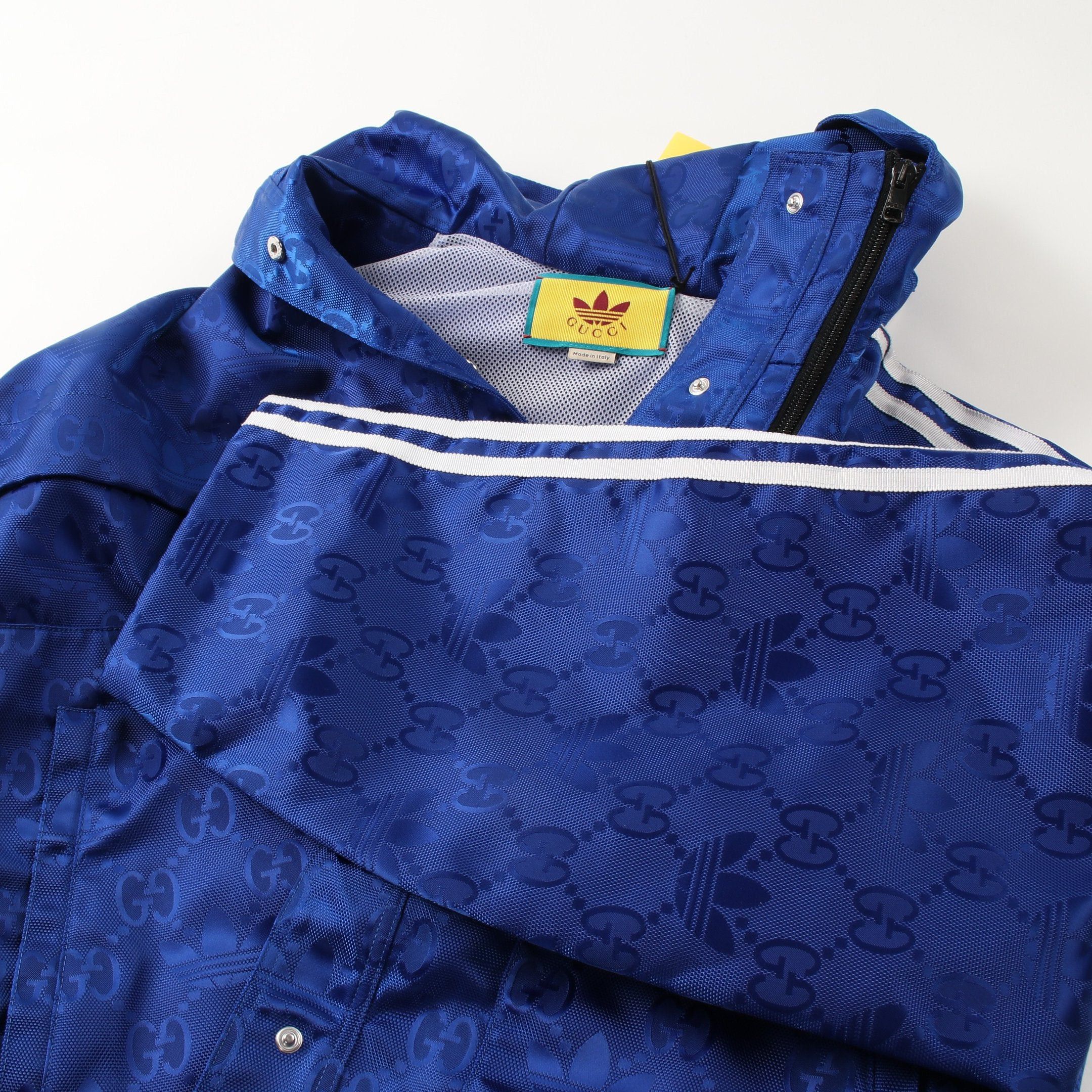 Gucci Gucci Gucci * Adidas Gg Windbreaker Booties Jacket Nylon Blue Size ONE SIZE - 9 Thumbnail