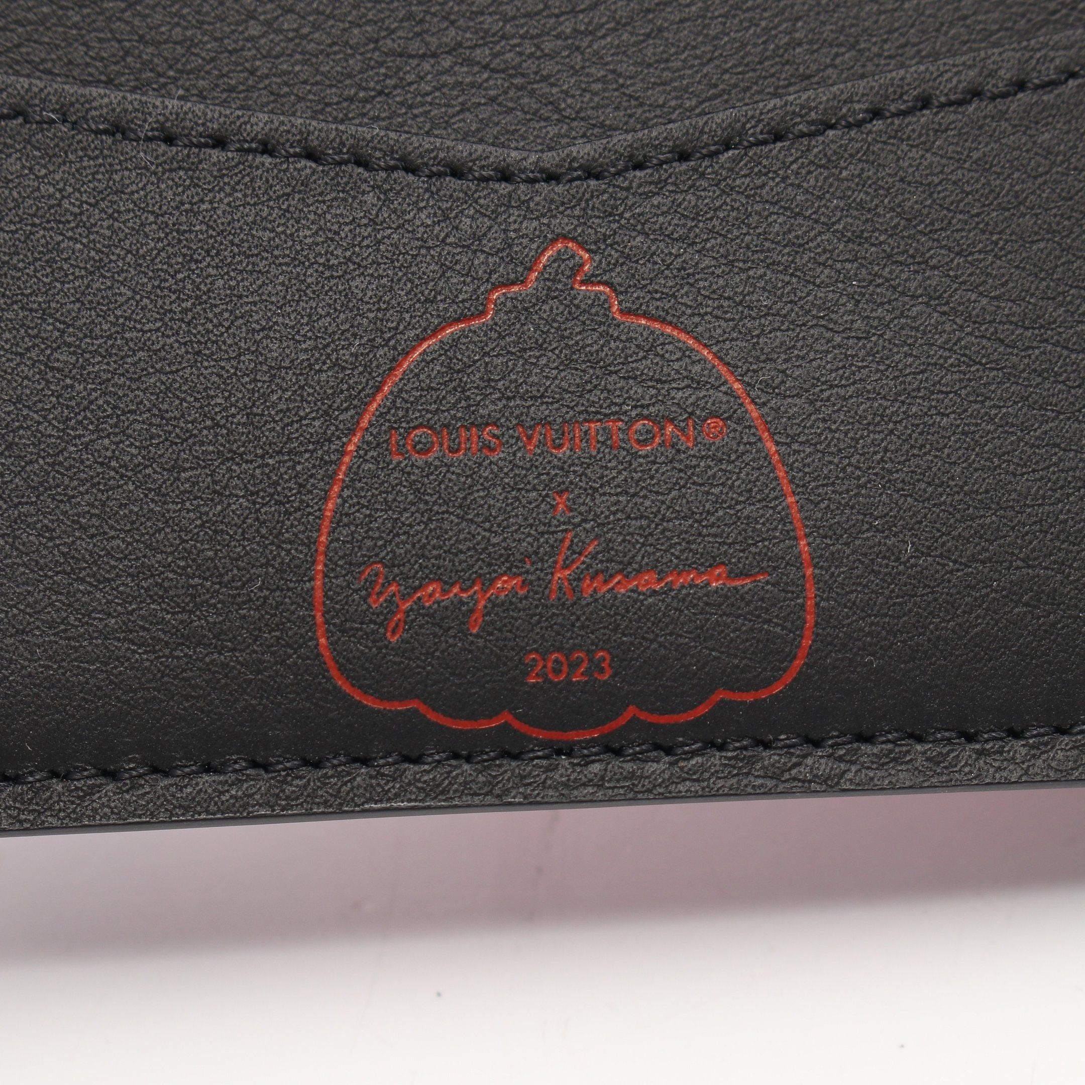 Louis Vuitton Louis Vuitton Louis Vuitton * Yayoi Kusama Portefeuil Slender Infinity Dot Bi-Fold Wallet Leather Black Red Size ONE SIZE - 4 Thumbnail