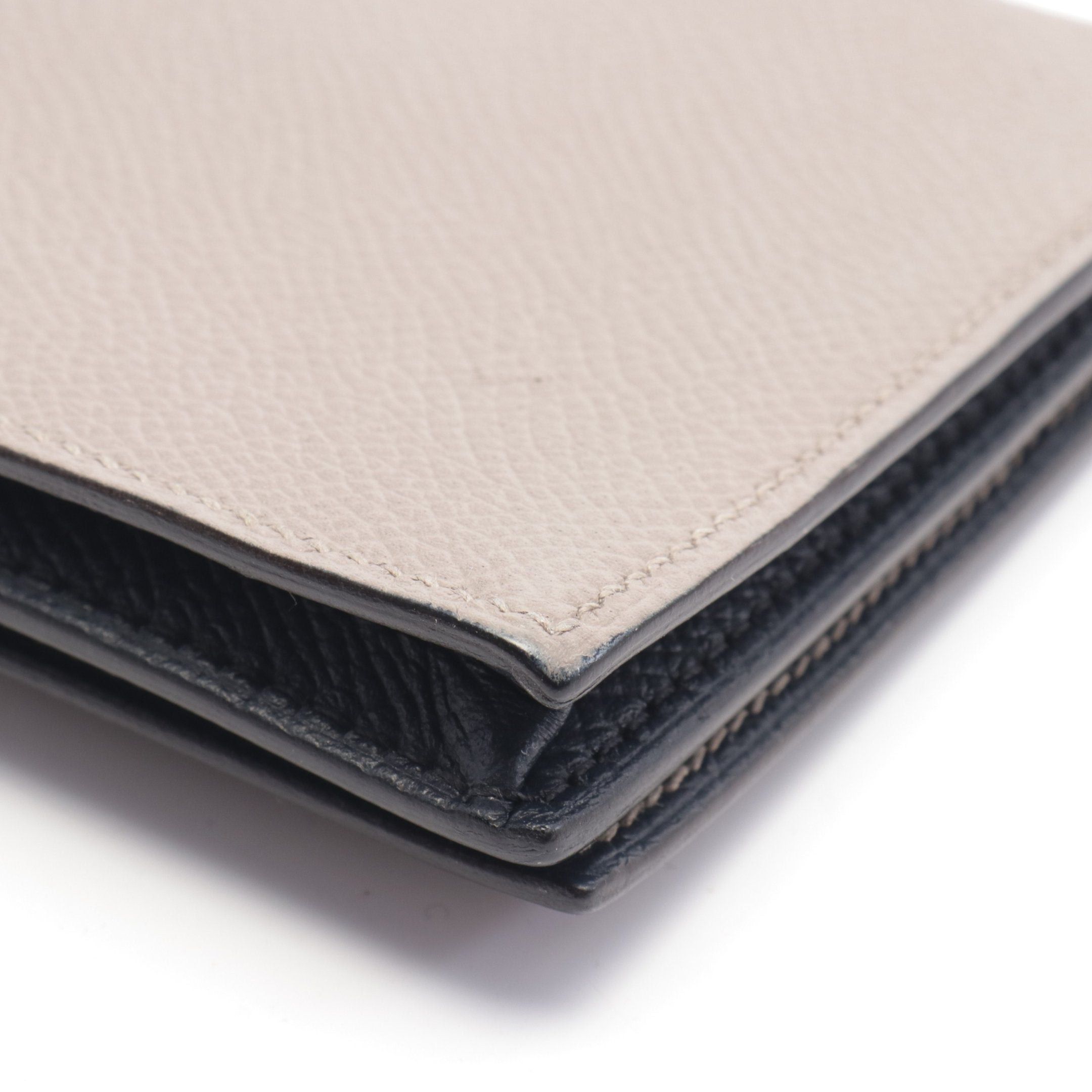Hermes Hermes Bear Souffle Verso Gris Asphalt Blue Indigo Bi-Fold Long Wallet Veau Epsom Gray Beige Silver Hardware A Stamp Size ONE SIZE - 8 Thumbnail