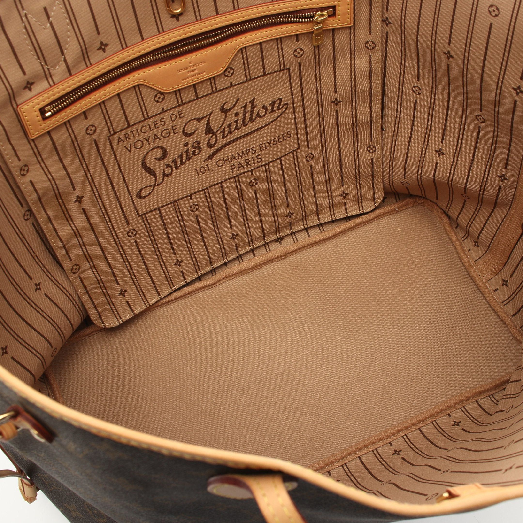 Louis Vuitton Louis Vuitton Neverfull Gm Monogram Shoulder Bag Tote Leather Brown Size ONE SIZE - 3 Thumbnail
