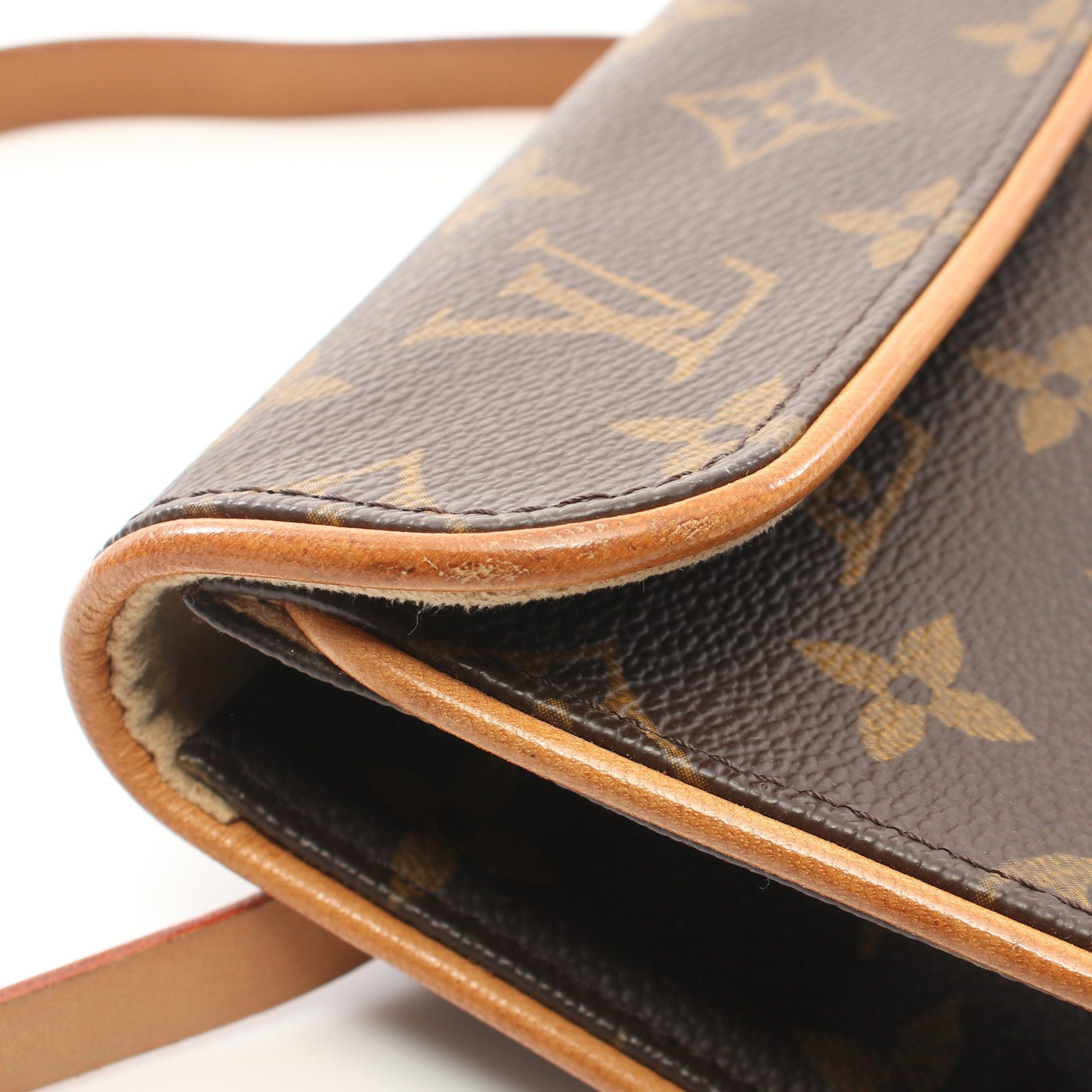 Louis Vuitton Louis Vuitton Pochette Florentine Monogram Body Bag Waist Leather Brown Size ONE SIZE - 8 Thumbnail