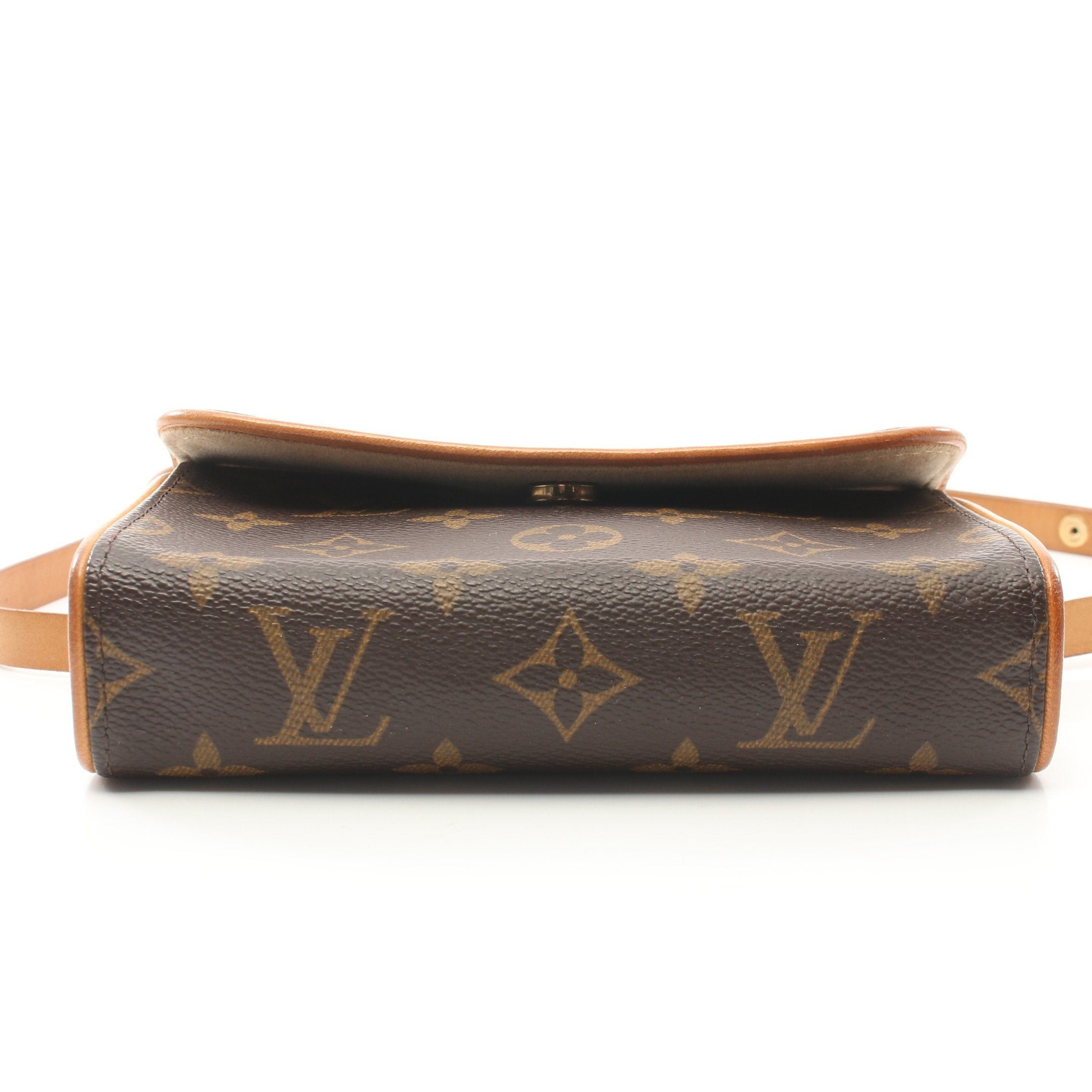 Louis Vuitton Louis Vuitton Pochette Florentine Monogram Body Bag Waist Leather Brown Size ONE SIZE - 11 Thumbnail