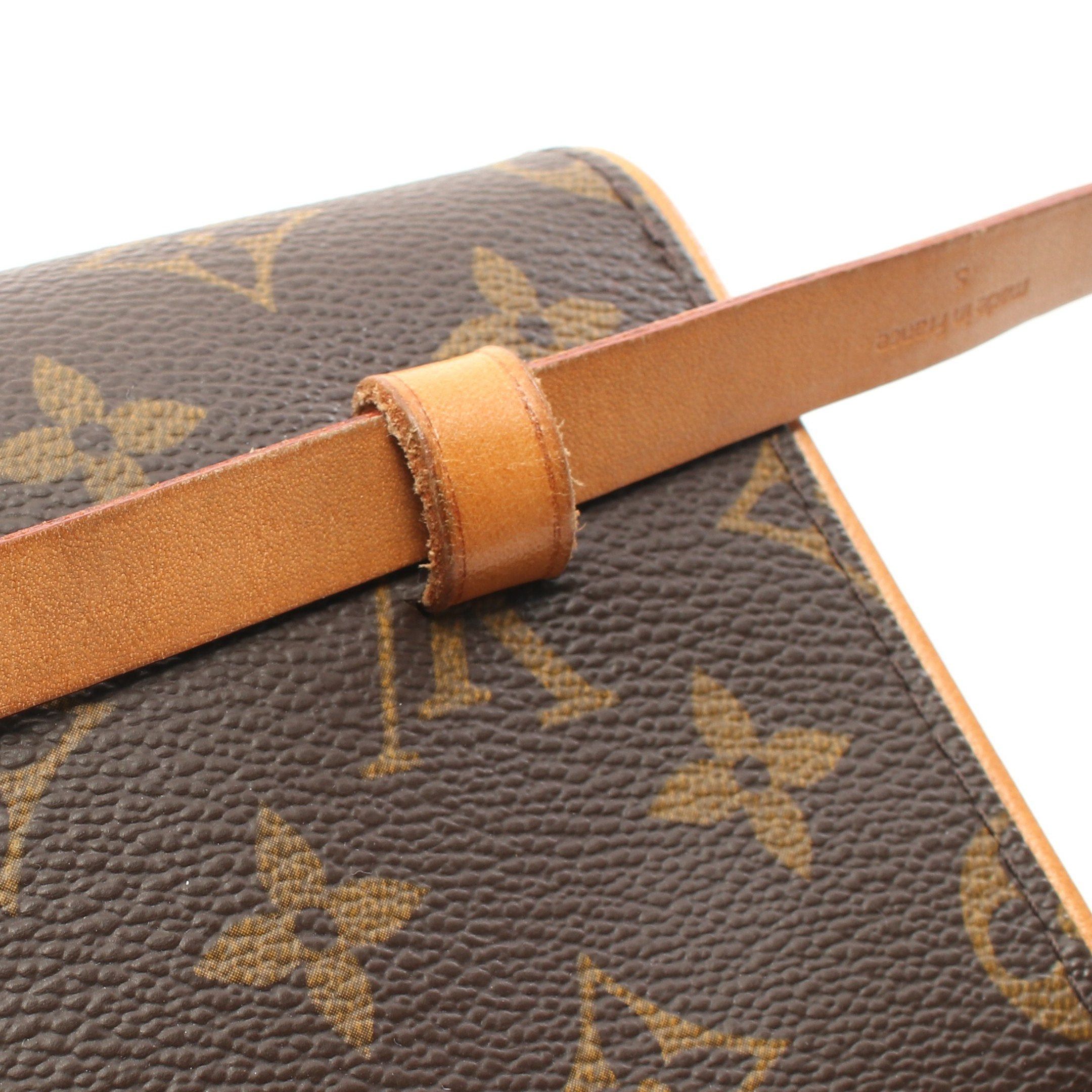 Louis Vuitton Louis Vuitton Pochette Florentine Monogram Body Bag Waist Leather Brown Size ONE SIZE - 7 Thumbnail