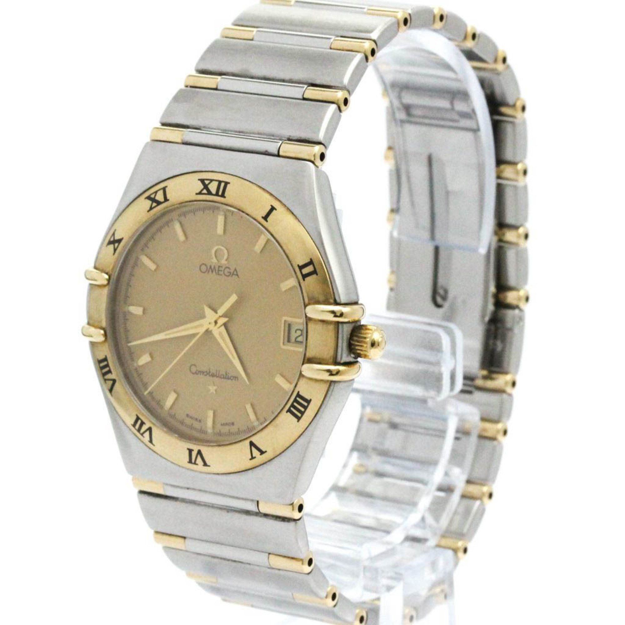 Omega Polished OMEGA Constellation 18K Gold Steel Quartz Mens Watch 1312.10 BF580431 Size ONE SIZE - 2 Thumbnail