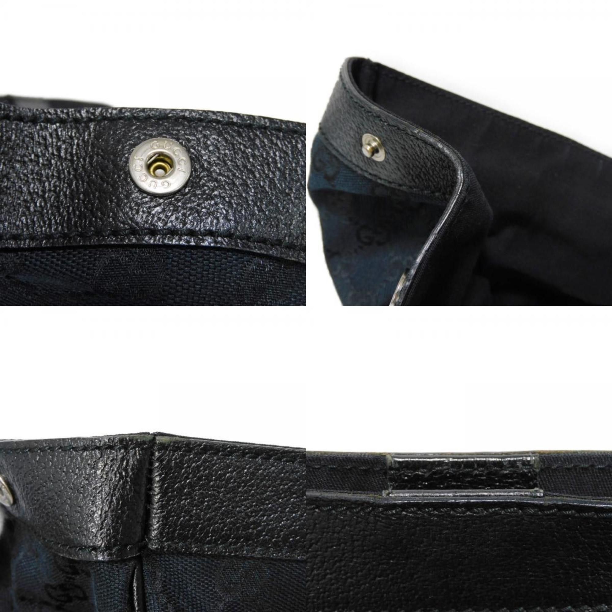 Gucci GUCCI Tote Bag GG Canvas Calf Embossed Leather Patch Black 152601 Men's Size ONE SIZE - 15 Thumbnail