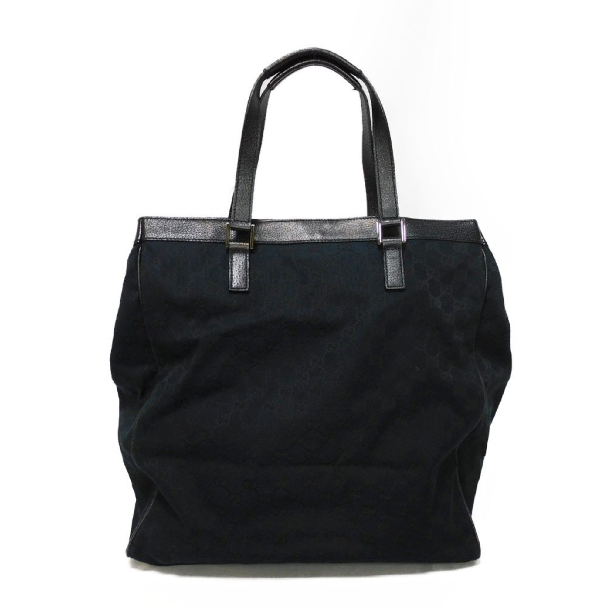 Gucci GUCCI Tote Bag GG Canvas Calf Embossed Leather Patch Black 152601 Men's Size ONE SIZE - 4 Thumbnail