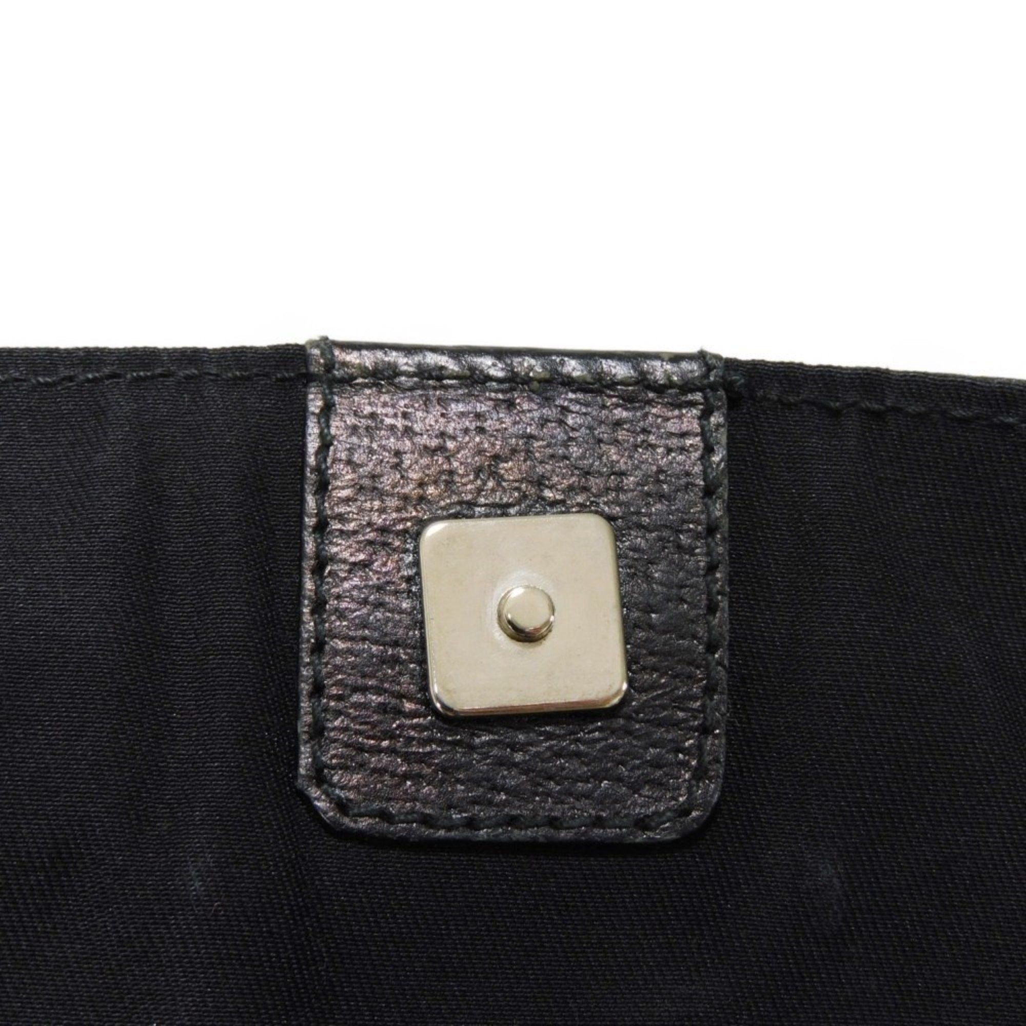 Gucci GUCCI Tote Bag GG Canvas Calf Embossed Leather Patch Black 152601 Men's Size ONE SIZE - 11 Thumbnail