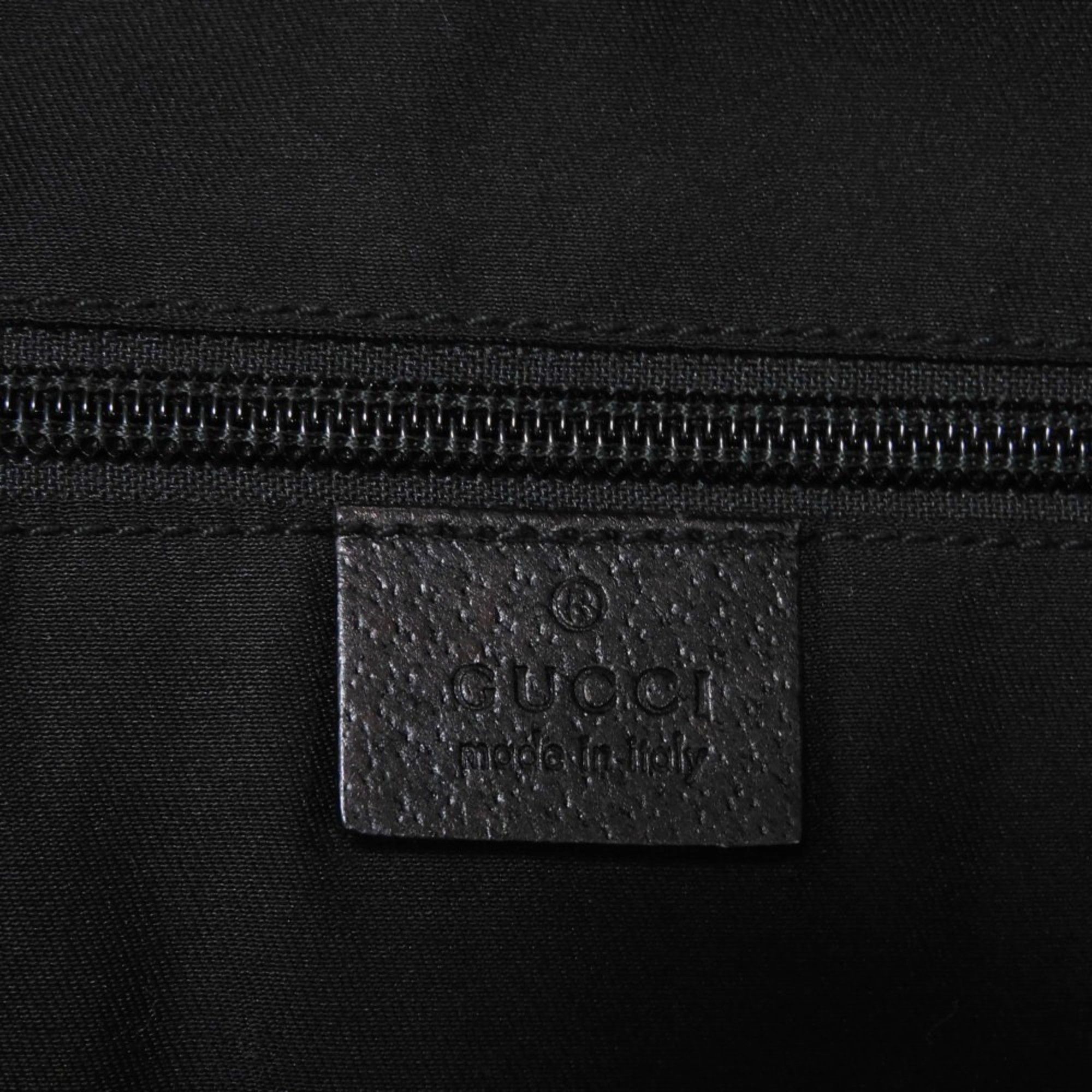 Gucci GUCCI Tote Bag GG Canvas Calf Embossed Leather Patch Black 152601 Men's Size ONE SIZE - 6 Thumbnail