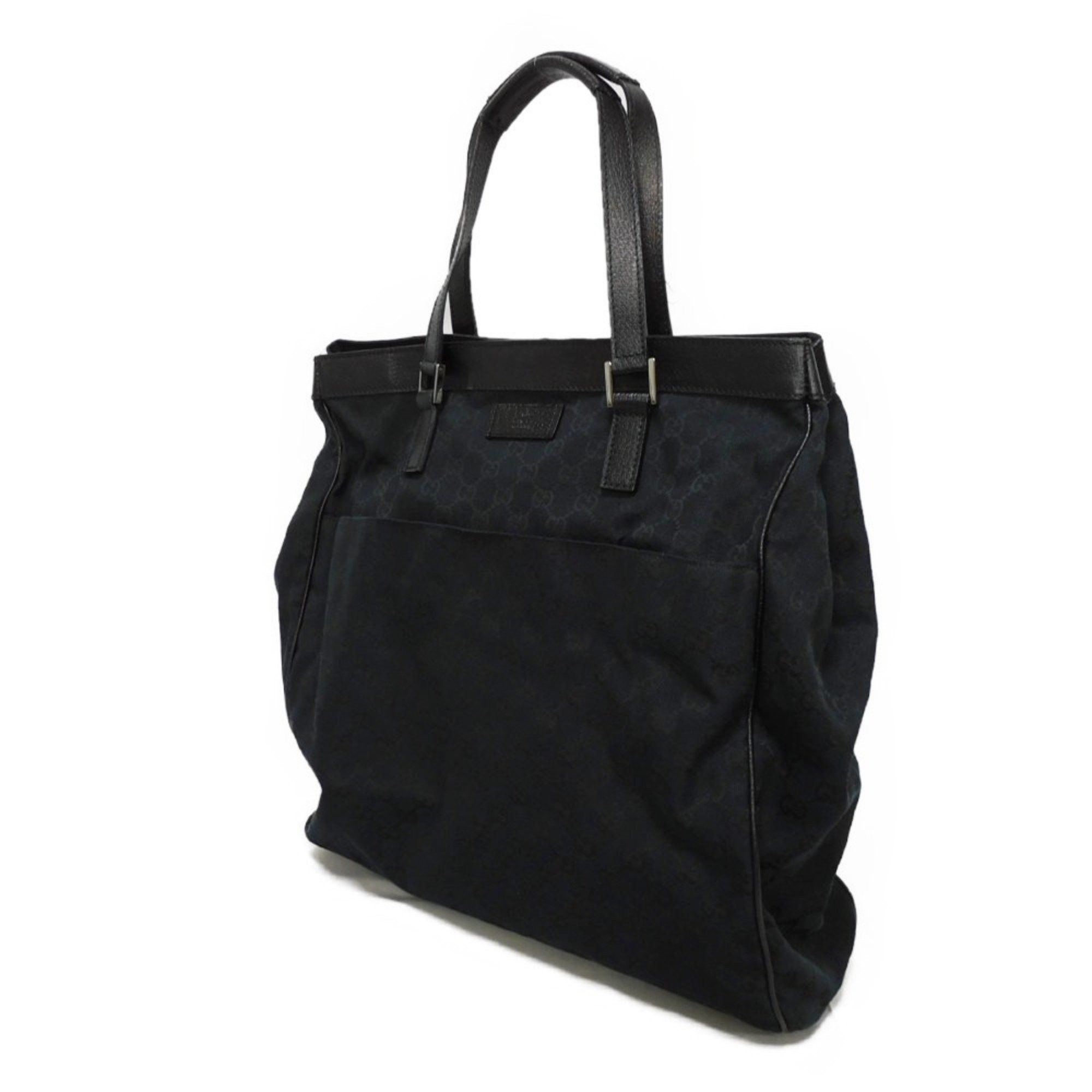 Gucci GUCCI Tote Bag GG Canvas Calf Embossed Leather Patch Black 152601 Men's Size ONE SIZE - 2 Thumbnail