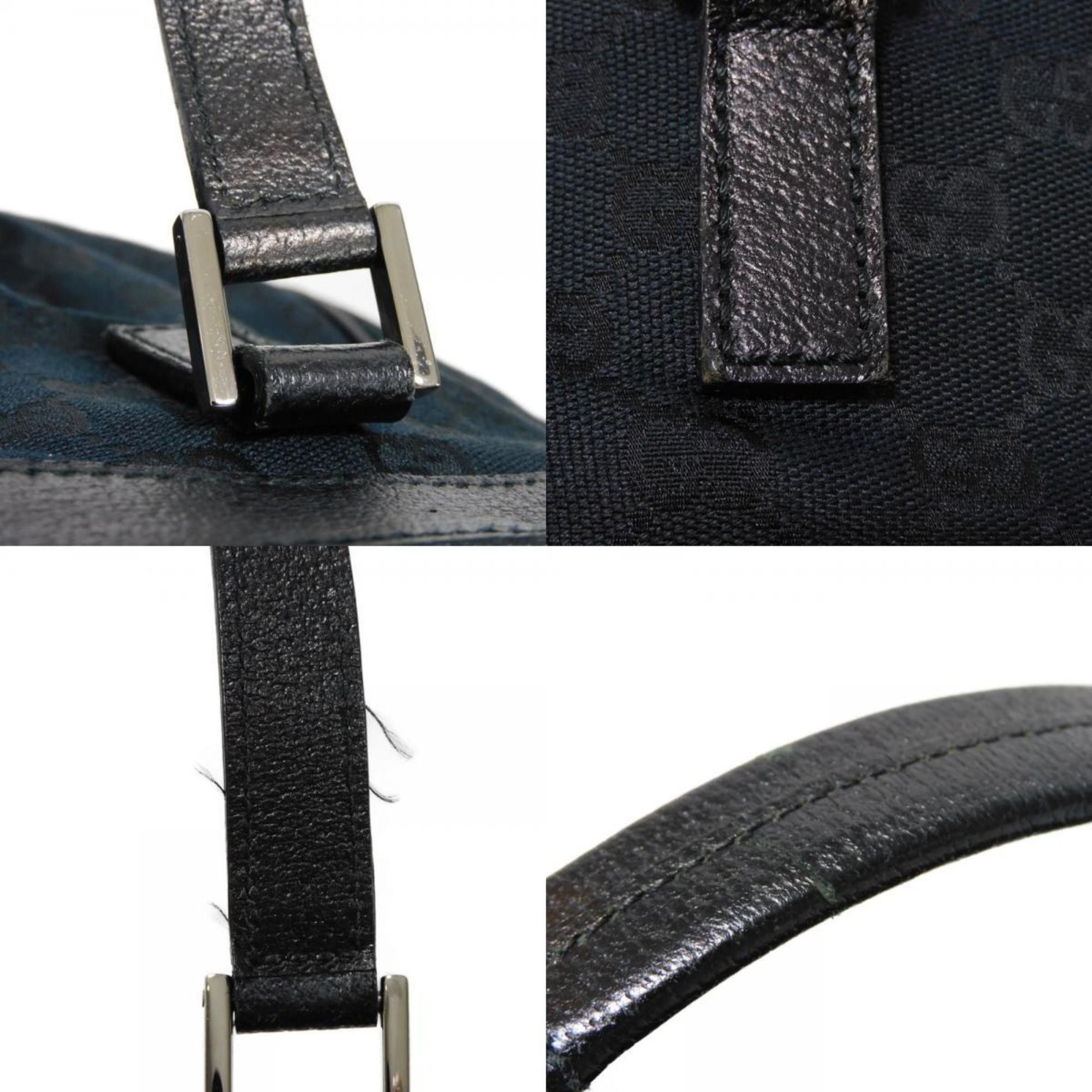 Gucci GUCCI Tote Bag GG Canvas Calf Embossed Leather Patch Black 152601 Men's Size ONE SIZE - 17 Thumbnail
