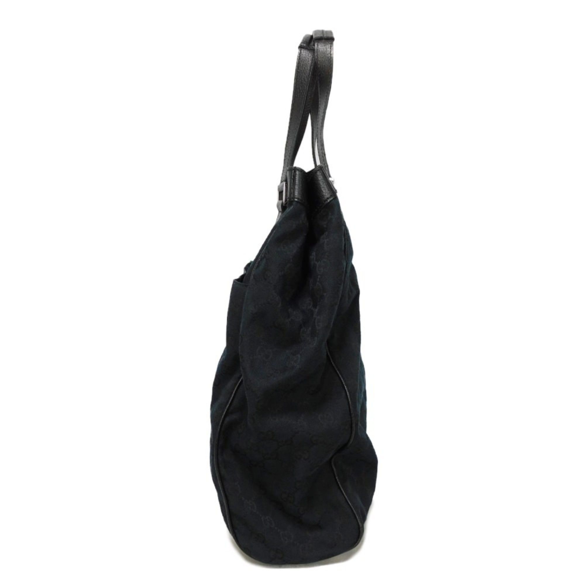 Gucci GUCCI Tote Bag GG Canvas Calf Embossed Leather Patch Black 152601 Men's Size ONE SIZE - 3 Thumbnail