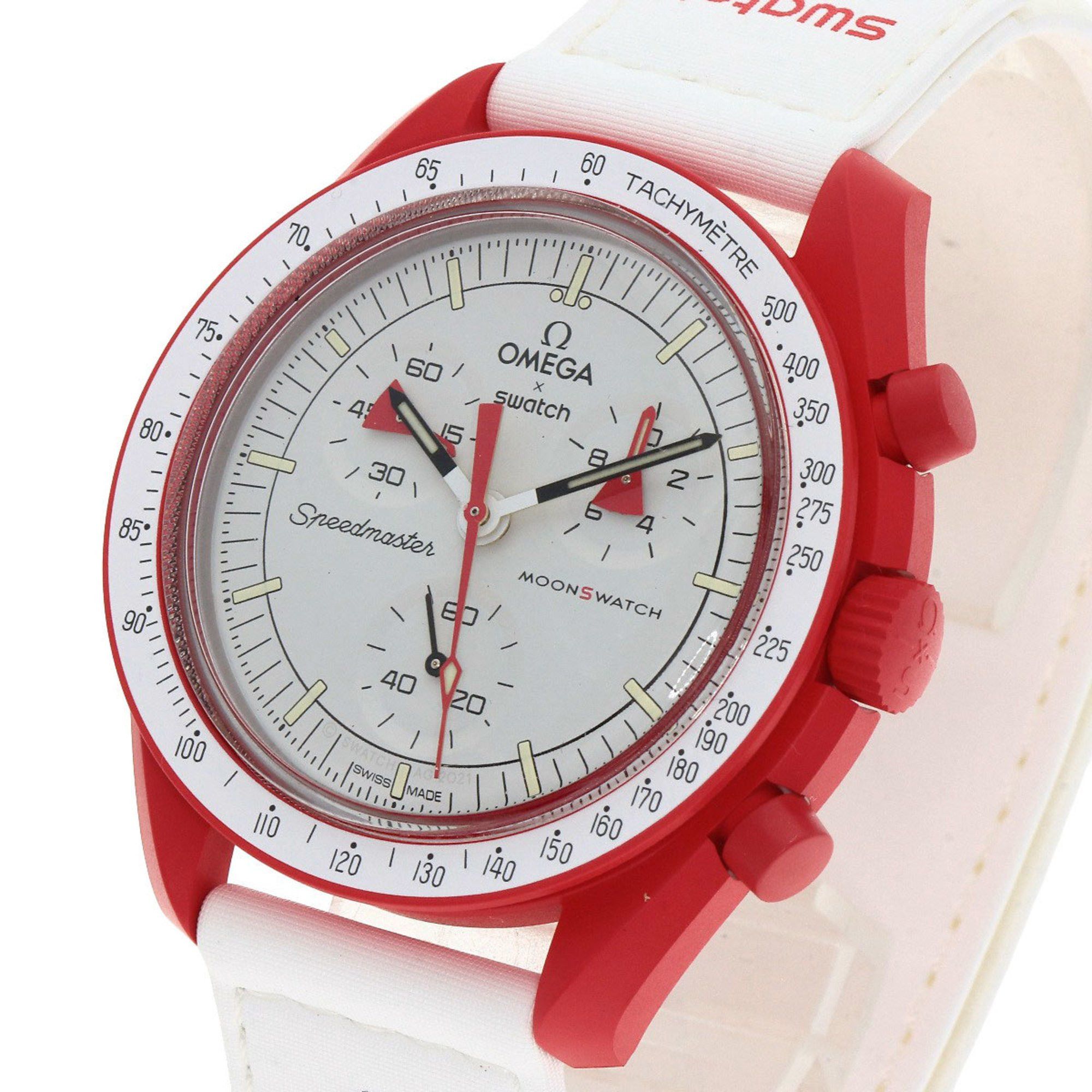 Swatch Swatch S033R100 MISSON TO MARS Omega collaboration watch ceramic nylon men's Size ONE SIZE - 3 Thumbnail