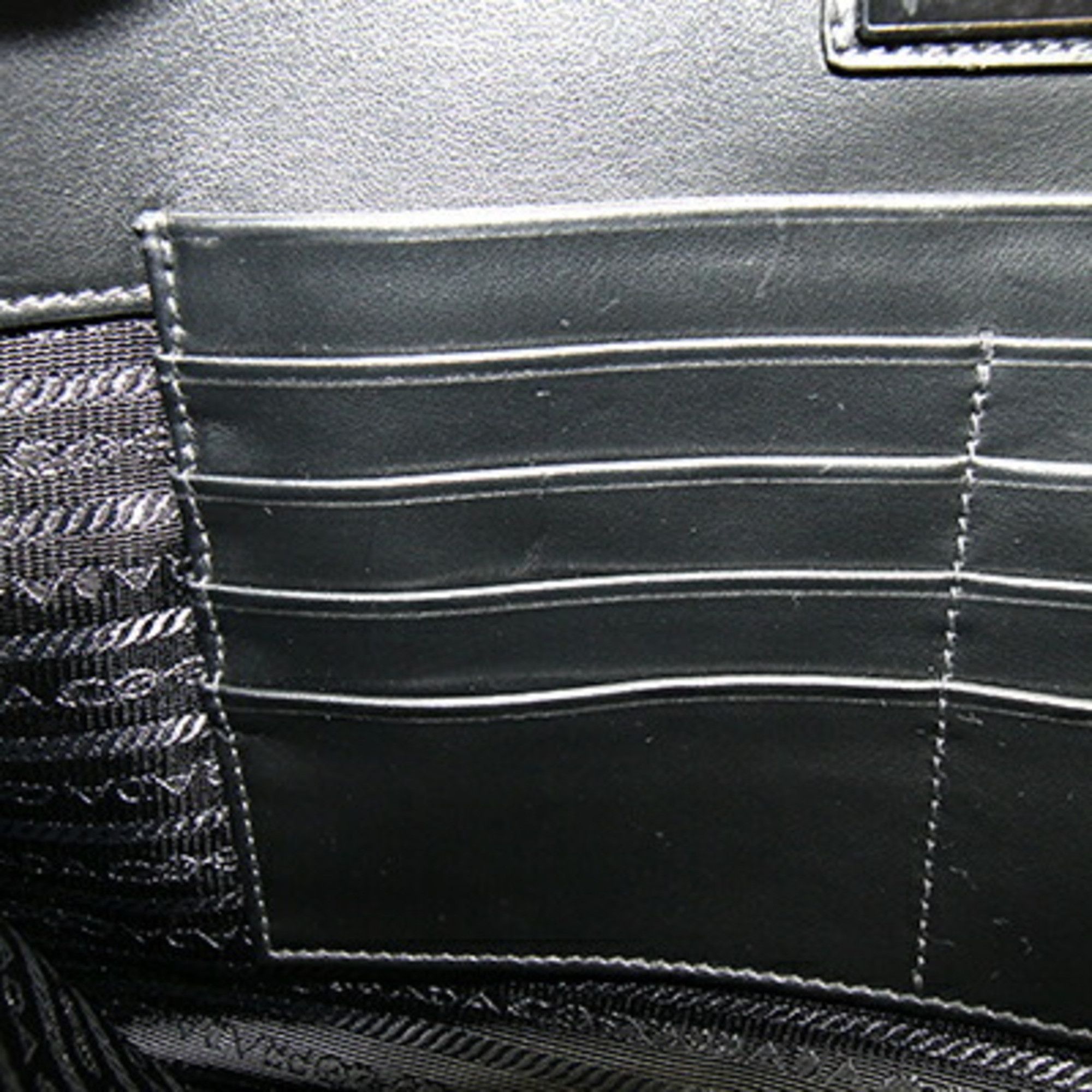 Prada Prada Clutch Bag AV5841 Navy Leather Second Document Case L-Shaped Men's PRADA Size ONE SIZE - 5 Thumbnail