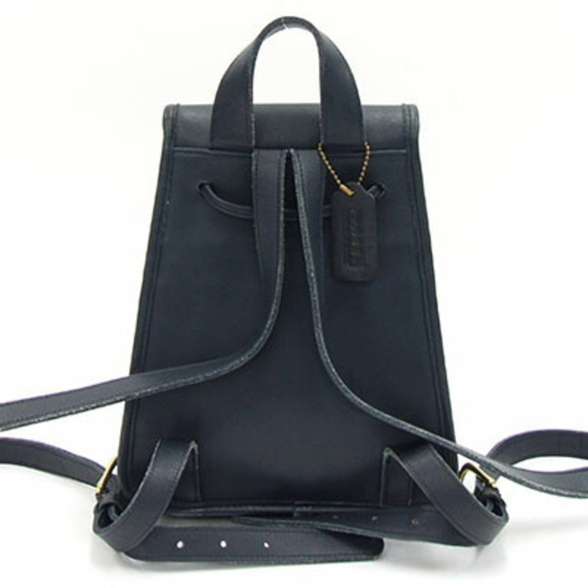 Coach Coach Backpack 9960 Navy Leather Old Women's Turnlock COACH Size ONE SIZE - 2 Thumbnail