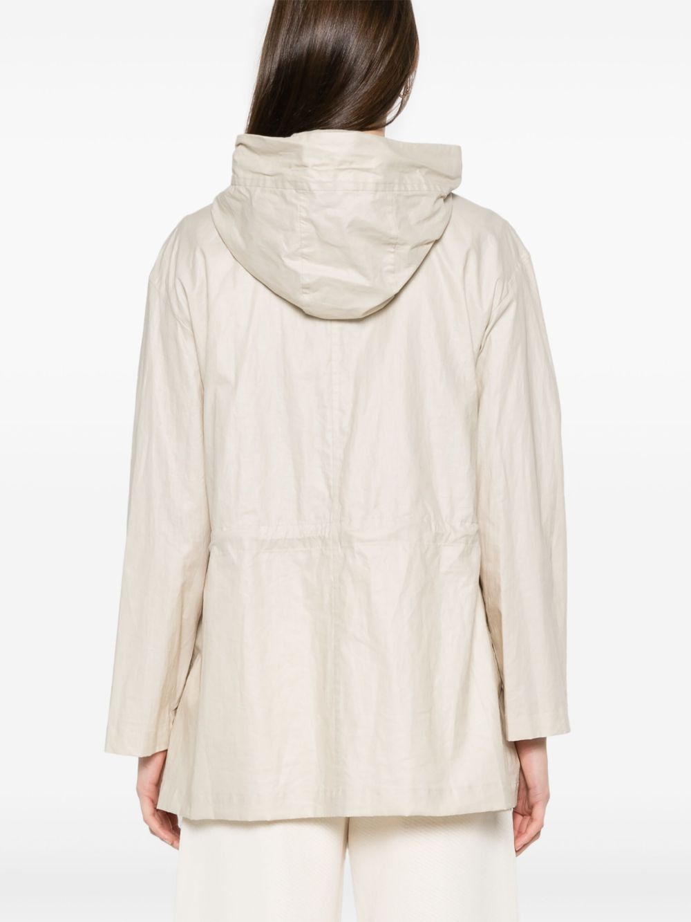 Fay LINEN AND COTTON BLEND PARKA COAT Size XS / US 0-2 / IT 36-38 - 3 Thumbnail