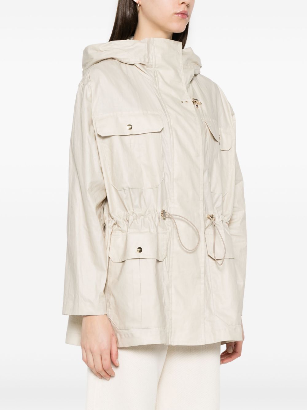 Fay LINEN AND COTTON BLEND PARKA COAT Size XS / US 0-2 / IT 36-38 - 4 Thumbnail
