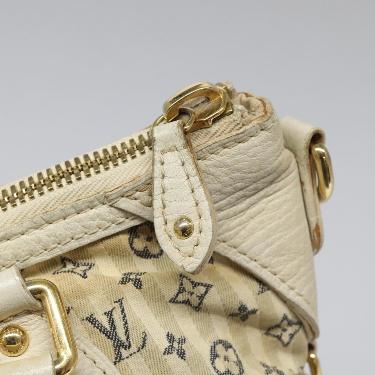 LOUIS VUITTON Monogram Mini Lin Croisette Marina PM Bag Beige