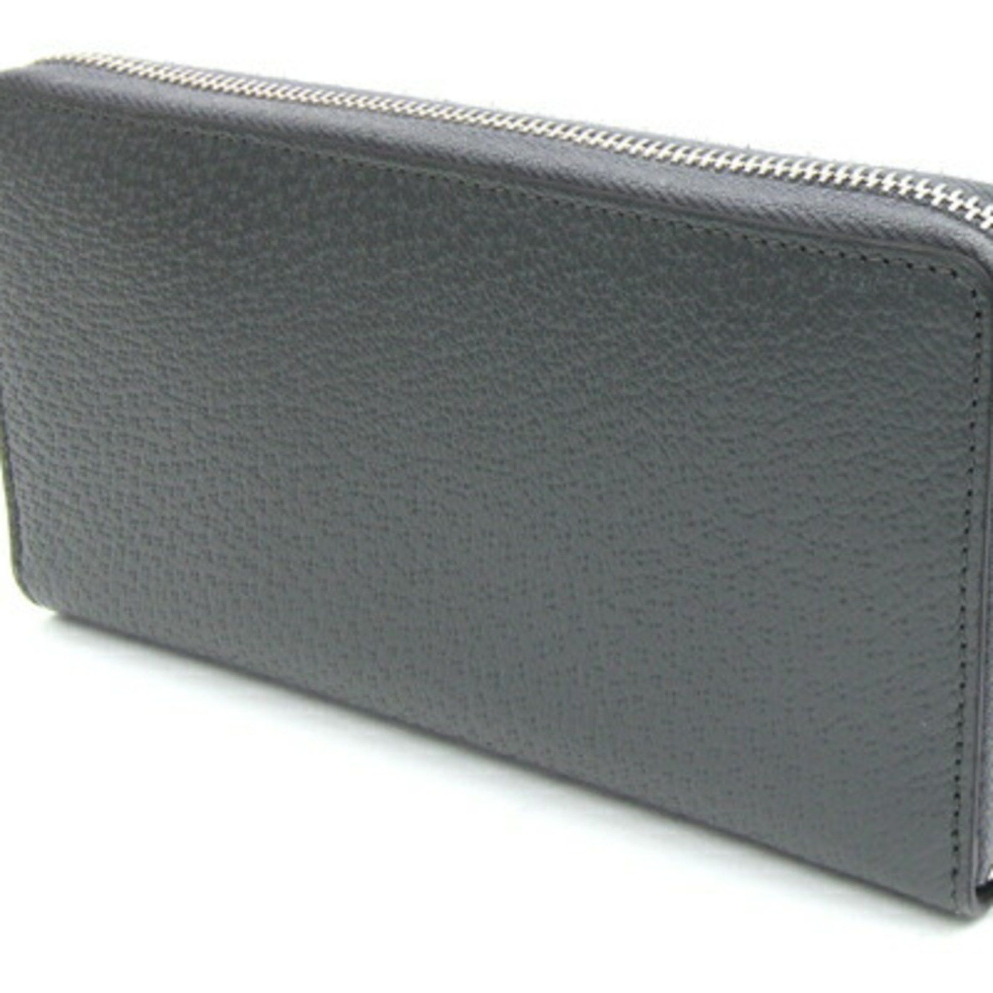 Gucci Gucci Round Long Wallet Cutout Interlocking G Zip Around 701423 Dark Gray Black Leather PVC GG Men's GUCCI Size ONE SIZE - 2 Thumbnail