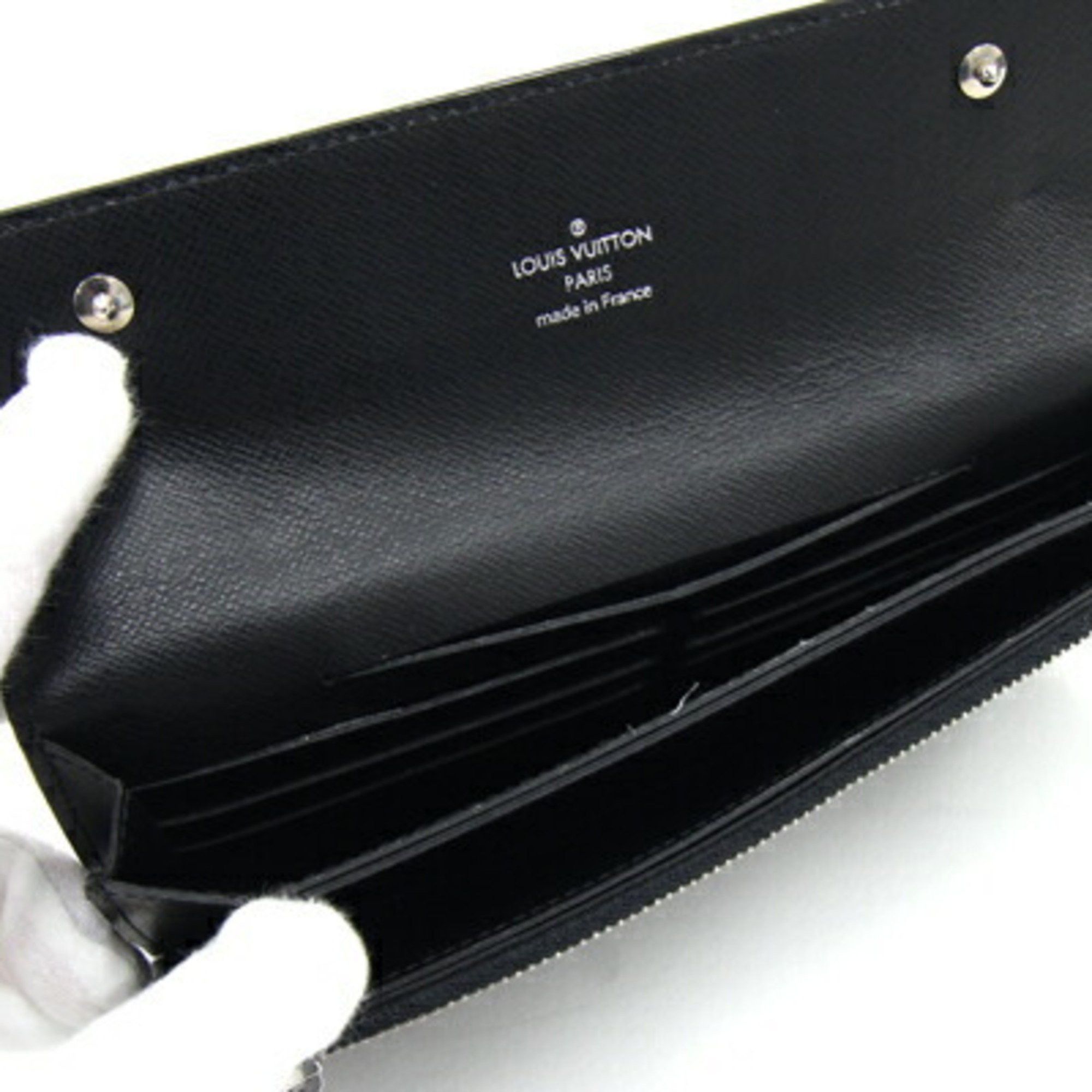 Louis Vuitton Louis Vuitton Bi-fold Long Wallet Taiga Portefeuille Accordion M30992 Ardoise Men's Chain LOUIS VUITTON Size ONE SIZE - 4 Thumbnail