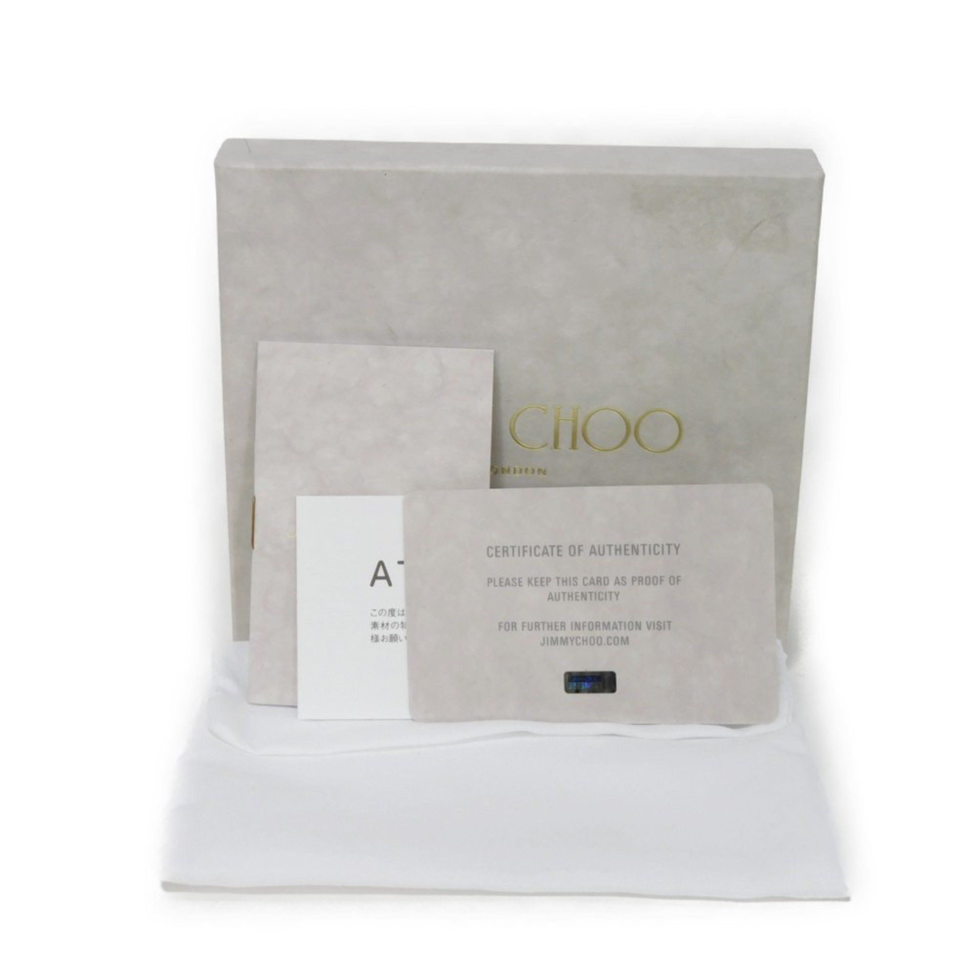 Jimmy Choo JIMMY CHOO Card Case Nello Embossed Metallic Grainy Calfskin Silver Star Studs Gunmetal NELLO UUR Men's Women's Size ONE SIZE - 16 Thumbnail