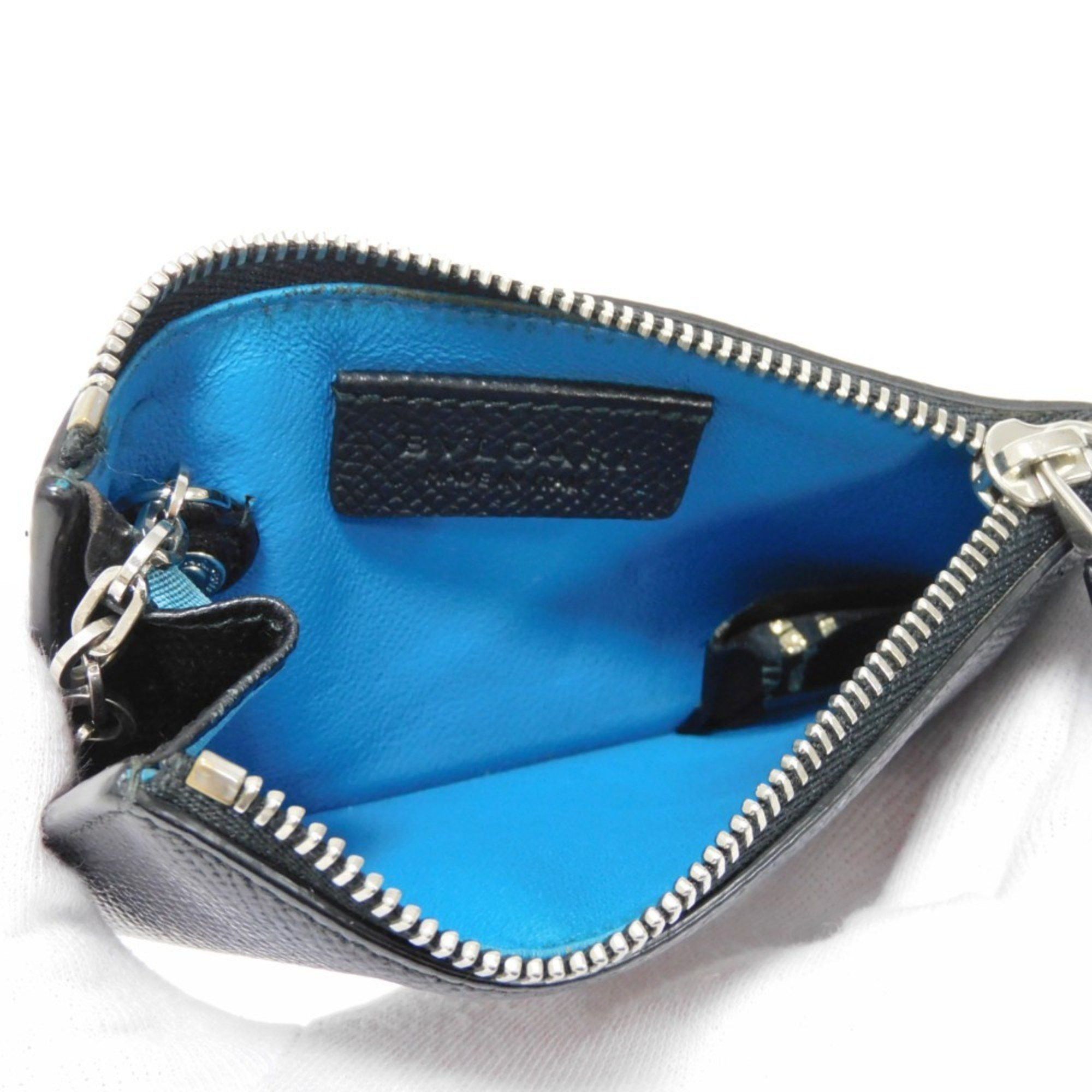 Bvlgari BVLGARI Coin Case Bulgari Man Key Ring Chain Hook Purse Wallet Mini Black 282604 Men's Size ONE SIZE - 5 Thumbnail