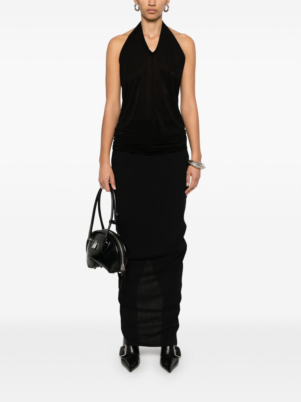 Rick Owens SOFT PILLAR WOOL LONG SKIRT Size 28" / US 6 / IT 42 - 5 Thumbnail