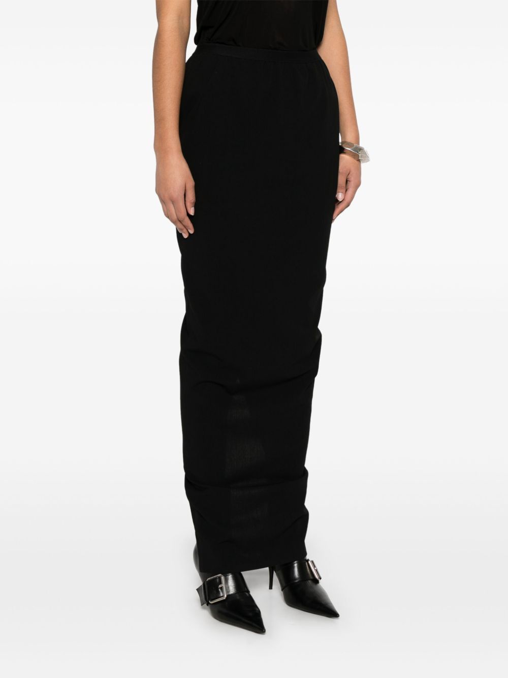 Rick Owens SOFT PILLAR WOOL LONG SKIRT Size 28" / US 6 / IT 42 - 4 Thumbnail