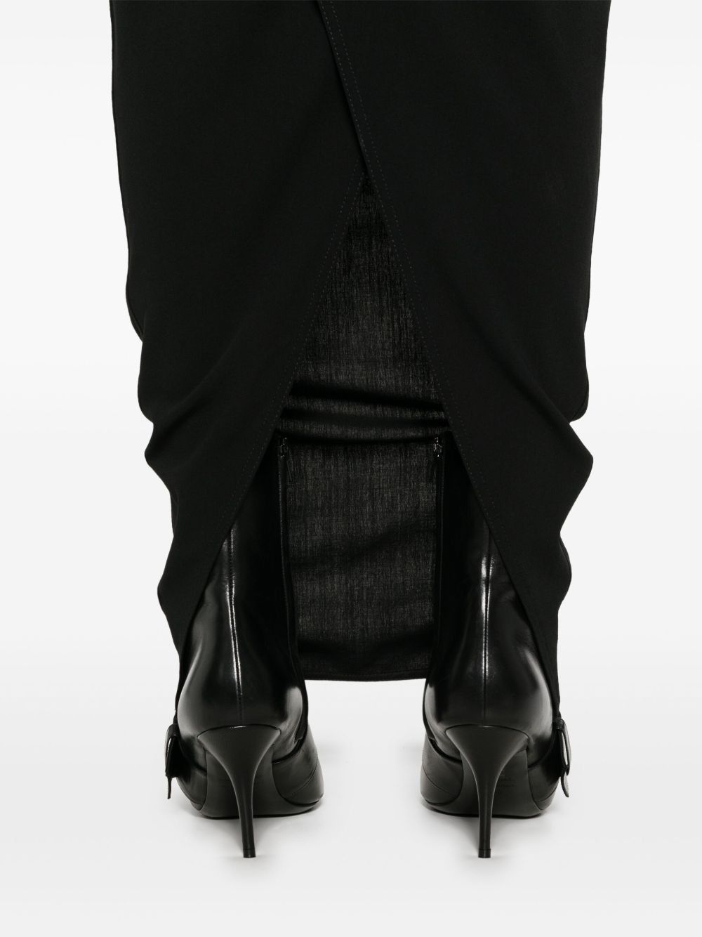 Rick Owens SOFT PILLAR WOOL LONG SKIRT Size 28" / US 6 / IT 42 - 3 Thumbnail