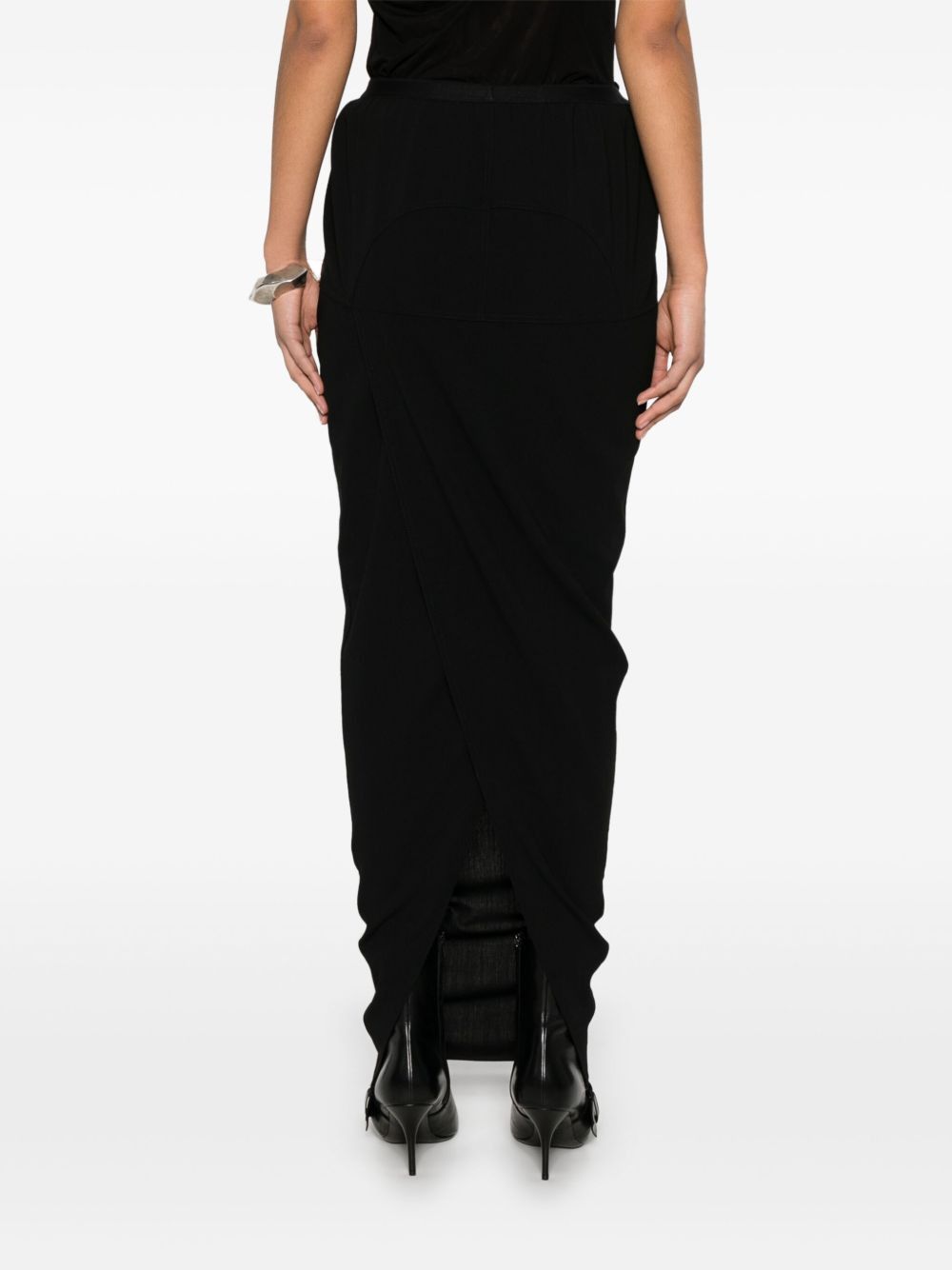 Rick Owens SOFT PILLAR WOOL LONG SKIRT Size 28" / US 6 / IT 42 - 2 Thumbnail
