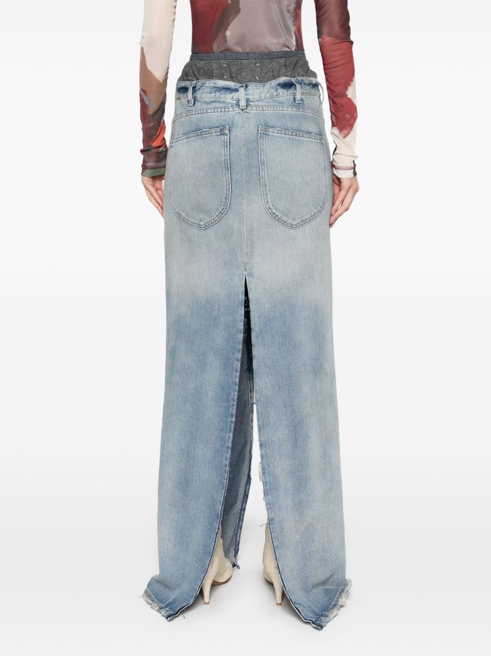 Maison Margiela DENIM COTTON MAXI SKIRT Size 28" / US 6 / IT 42 - 3 Thumbnail