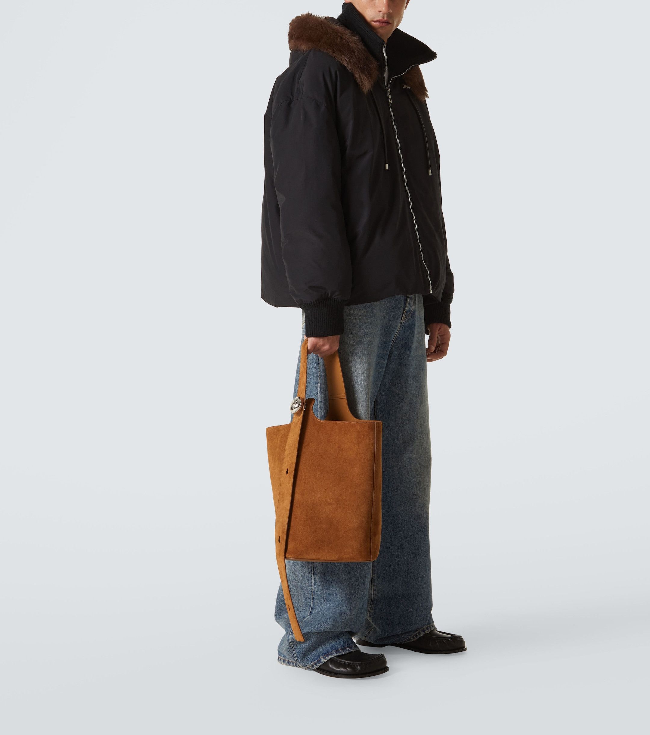 Loewe Shearling-trimmed cotton-blend jacket Size US M / EU 48-50 / 2 - 2 Thumbnail
