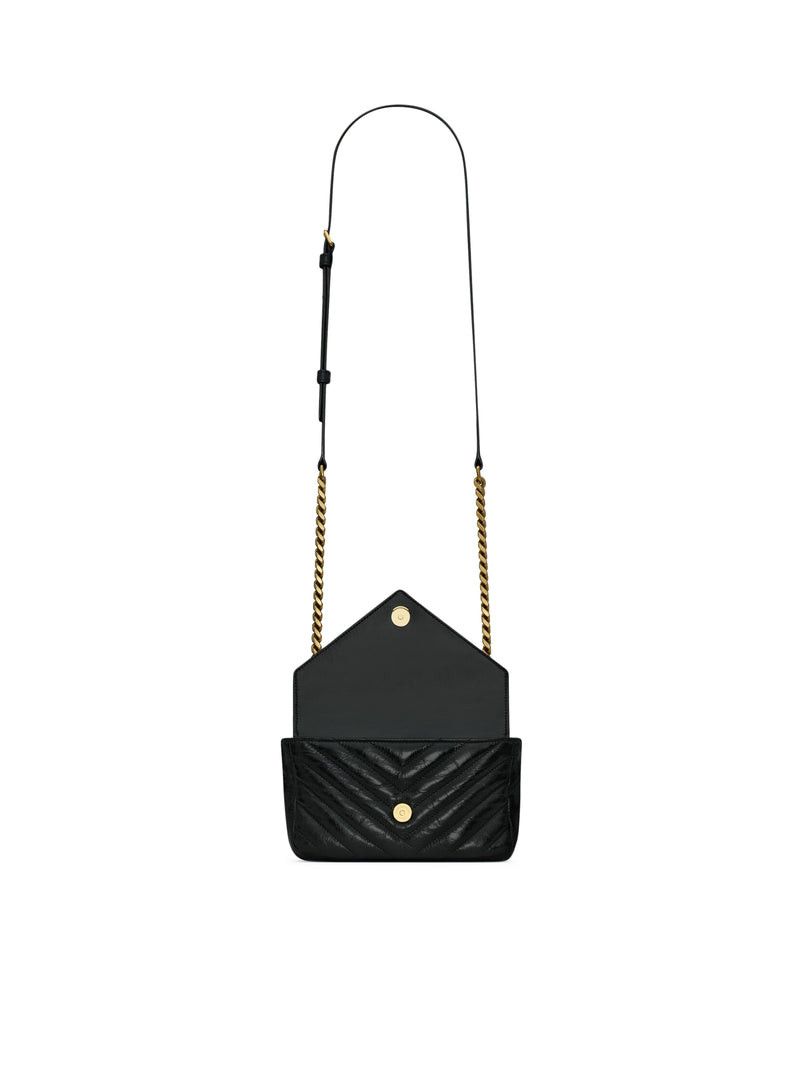 Saint Laurent Paris COLLEGE MINI CHAIN BAG IN SHINY CRAQUELÉ LEATHER Size ONE SIZE - 6 Thumbnail