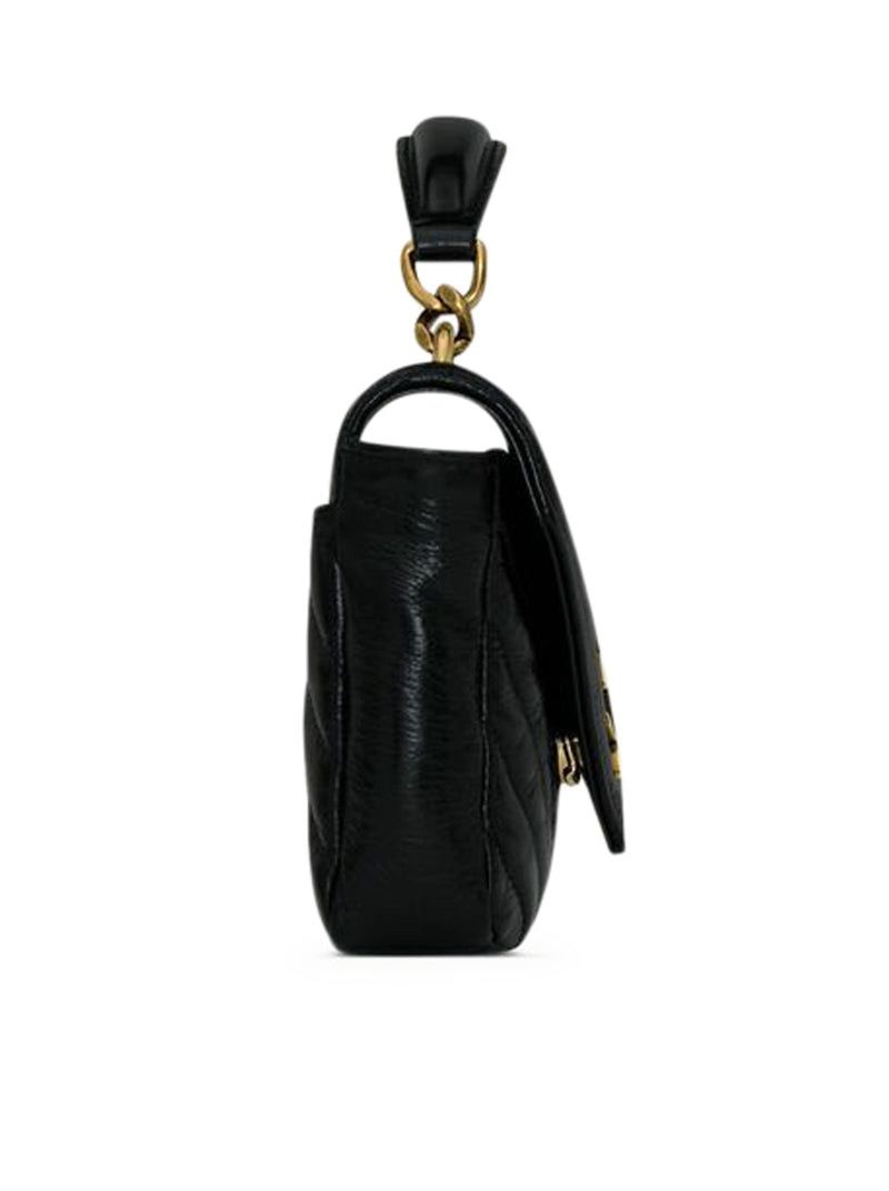 Saint Laurent Paris COLLEGE MINI CHAIN BAG IN SHINY CRAQUELÉ LEATHER Size ONE SIZE - 4 Thumbnail