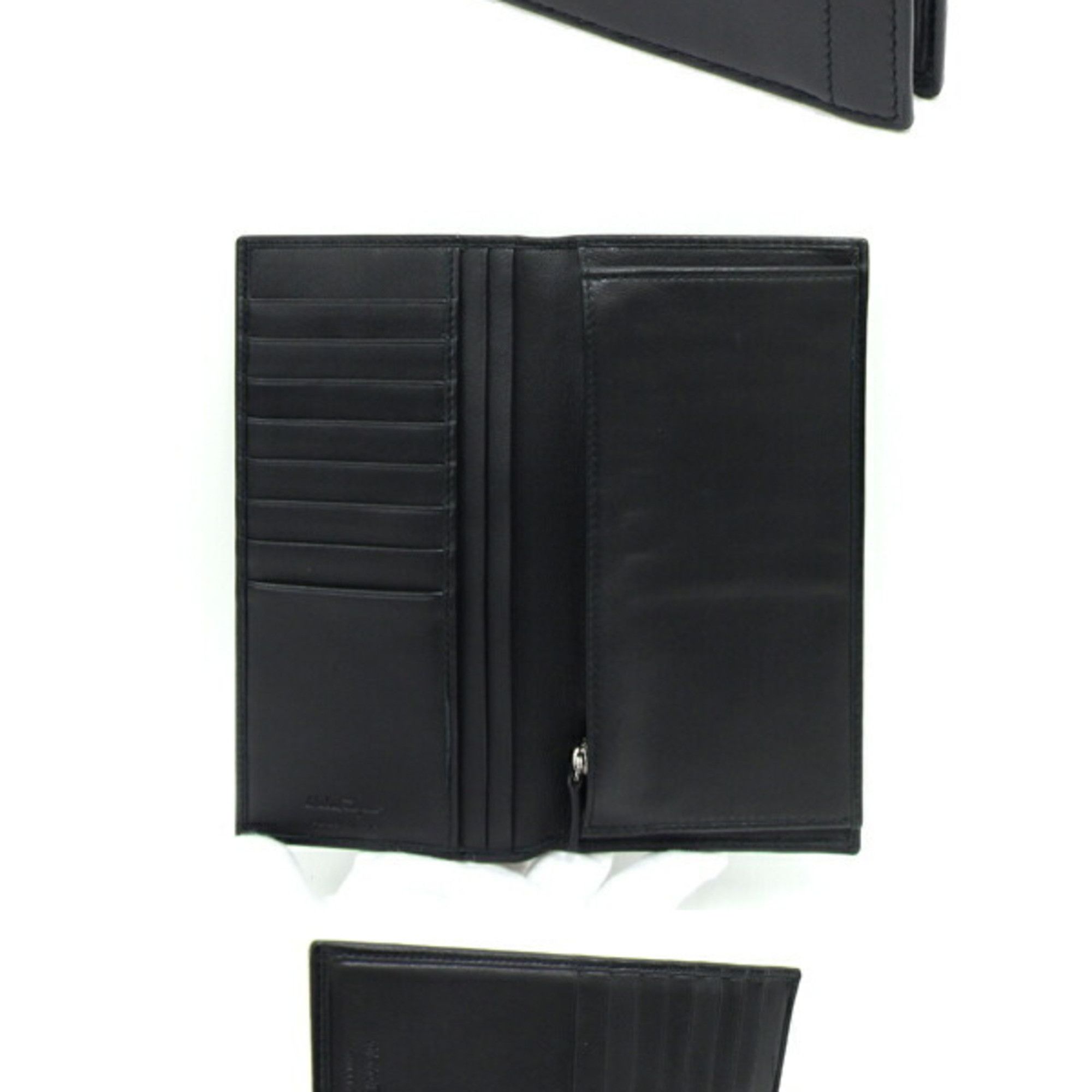Salvatore Ferragamo Salvatore Ferragamo Bi-fold Long Wallet 659156 Black Leather Men's Size ONE SIZE - 2 Thumbnail