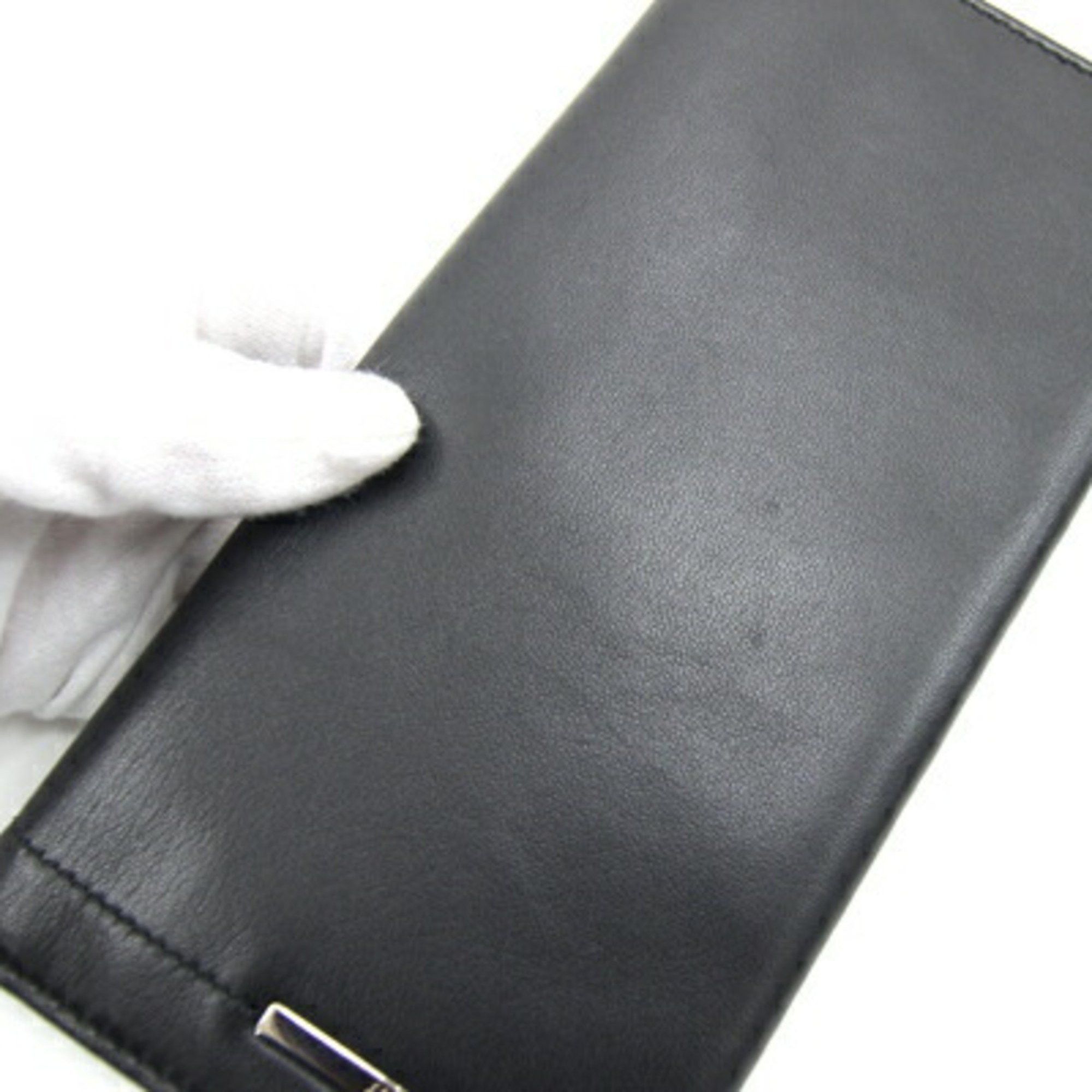 Salvatore Ferragamo Salvatore Ferragamo Bi-fold Long Wallet 659156 Black Leather Men's Size ONE SIZE - 5 Thumbnail