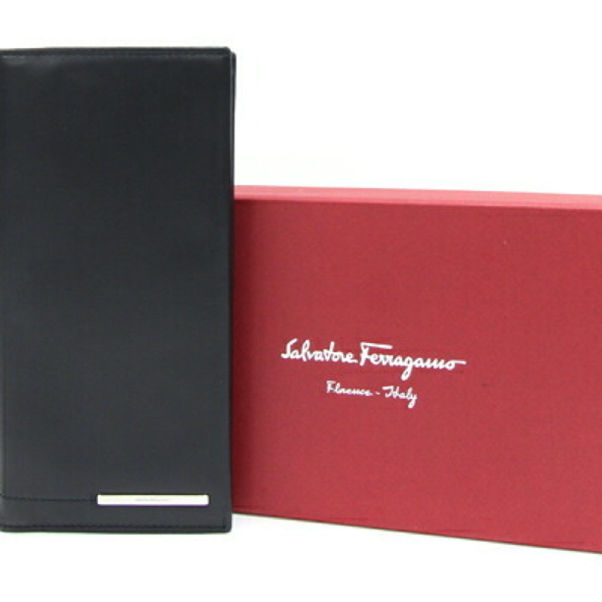 Salvatore Ferragamo Salvatore Ferragamo Bi-fold Long Wallet 659156 Black Leather Men's Size ONE SIZE - 9 Thumbnail